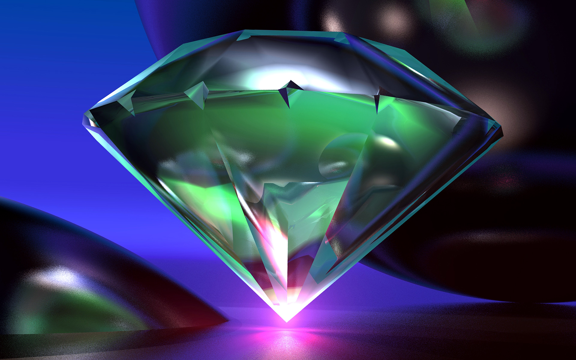 Beautiful 3D Diamond Full Wallpaper HD / Desktop and Mobile Background