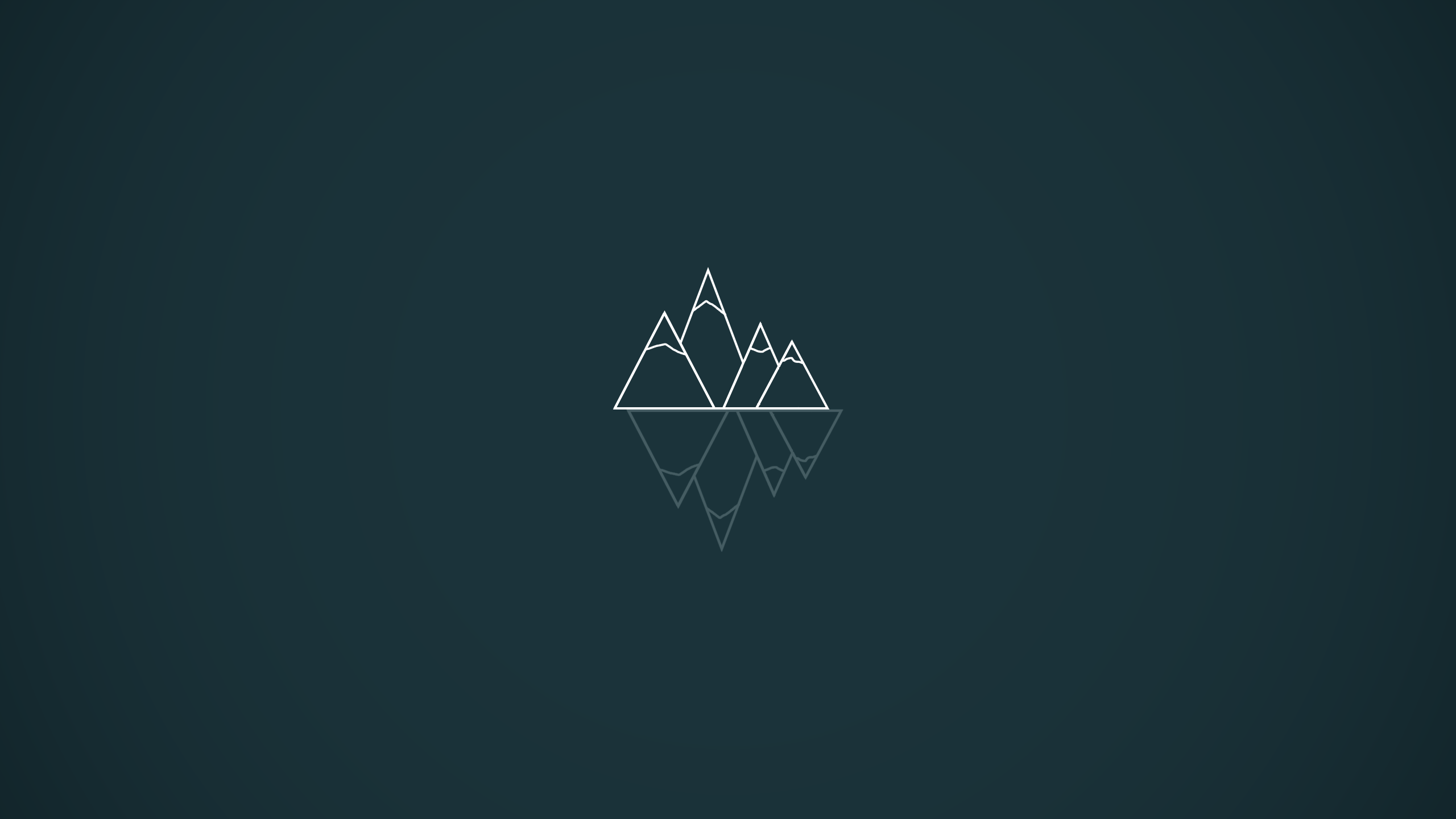 Minimalist Wallpaper with Mountain Icon [2560x1440]