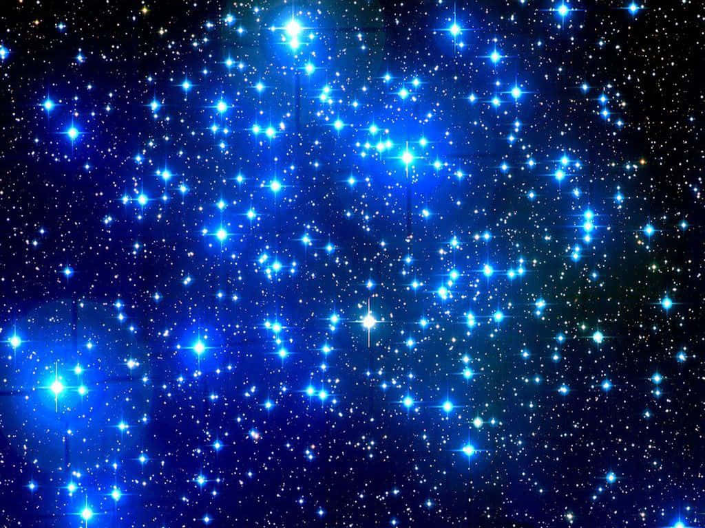 Download Dark Blue Star Glow Space Wallpaper