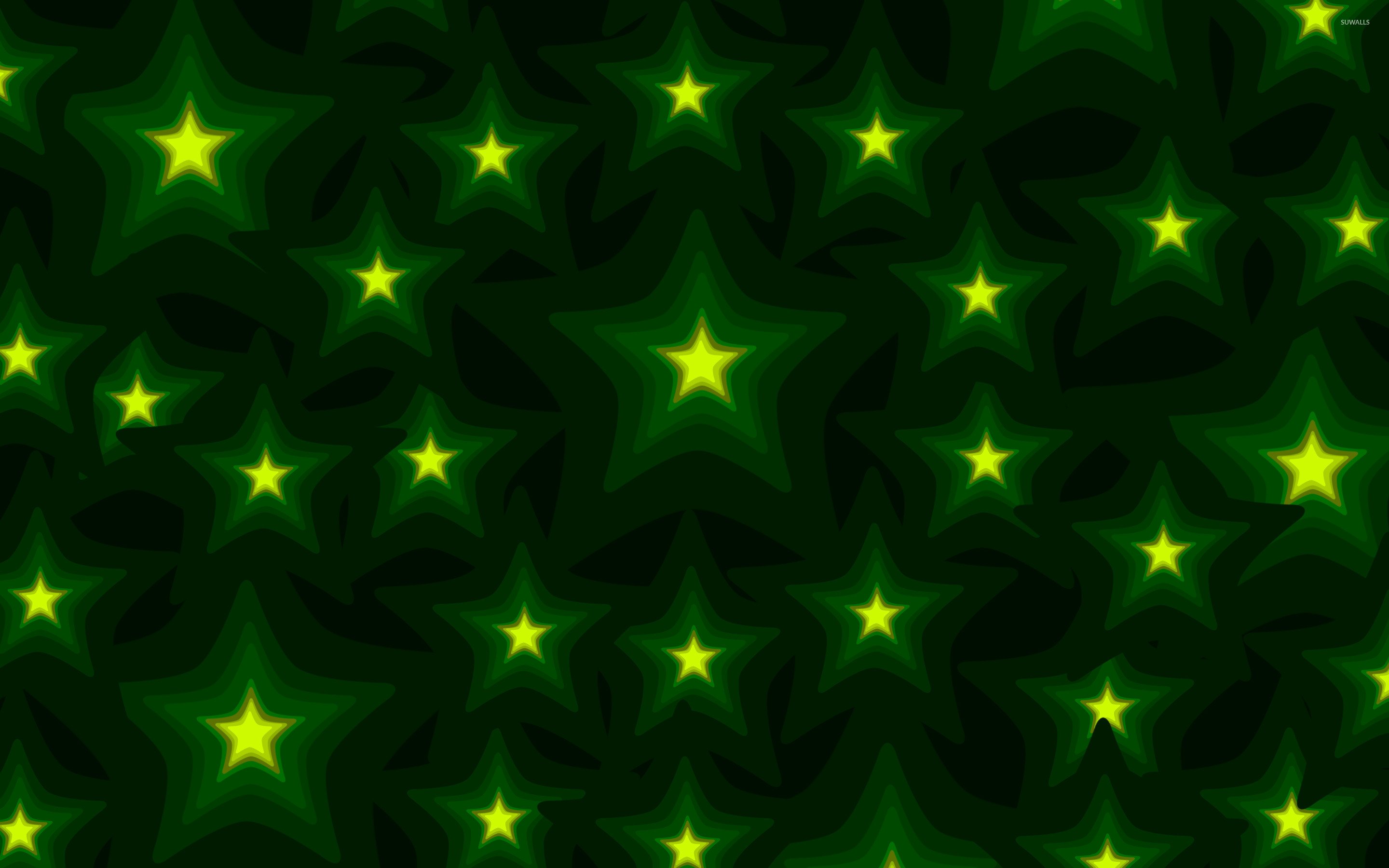 Glowing green stars wallpaper wallpaper