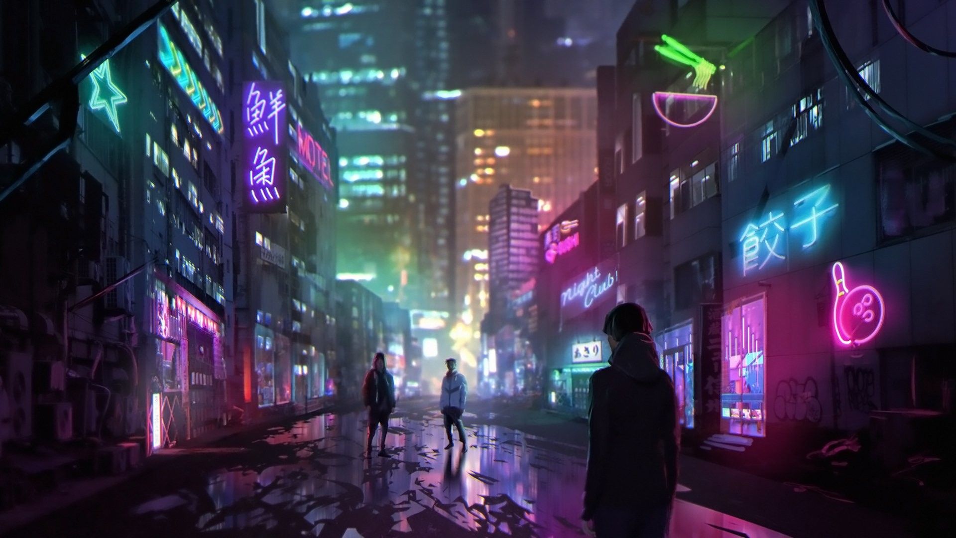 Cyberpunk Neon City Wallpaper, HD Cyberpunk Neon City Background on WallpaperBat