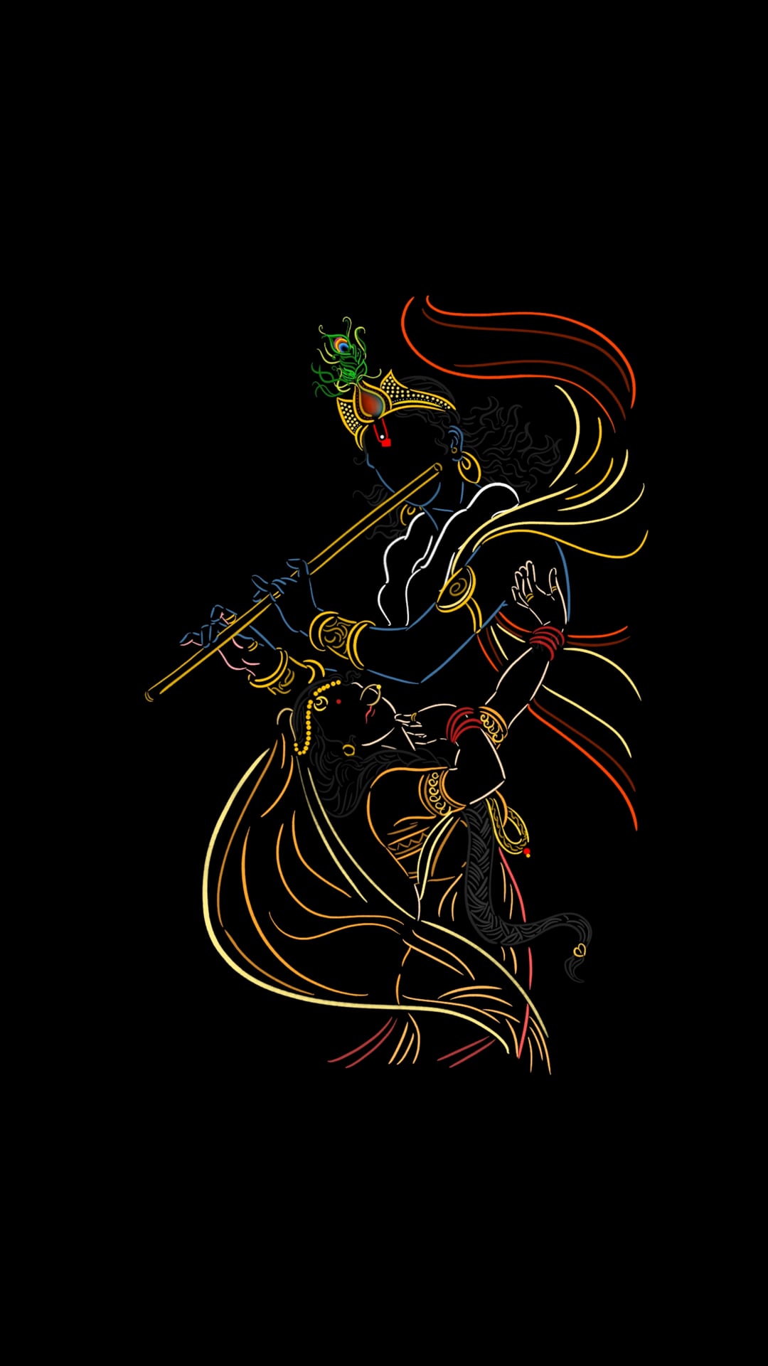 Radha Krishna (minimal wallpaper) hope you like it