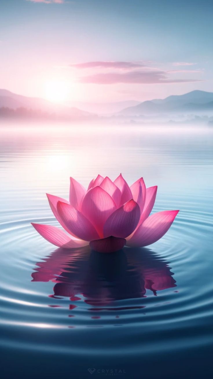 Lotus flower meditation phone wallpaper