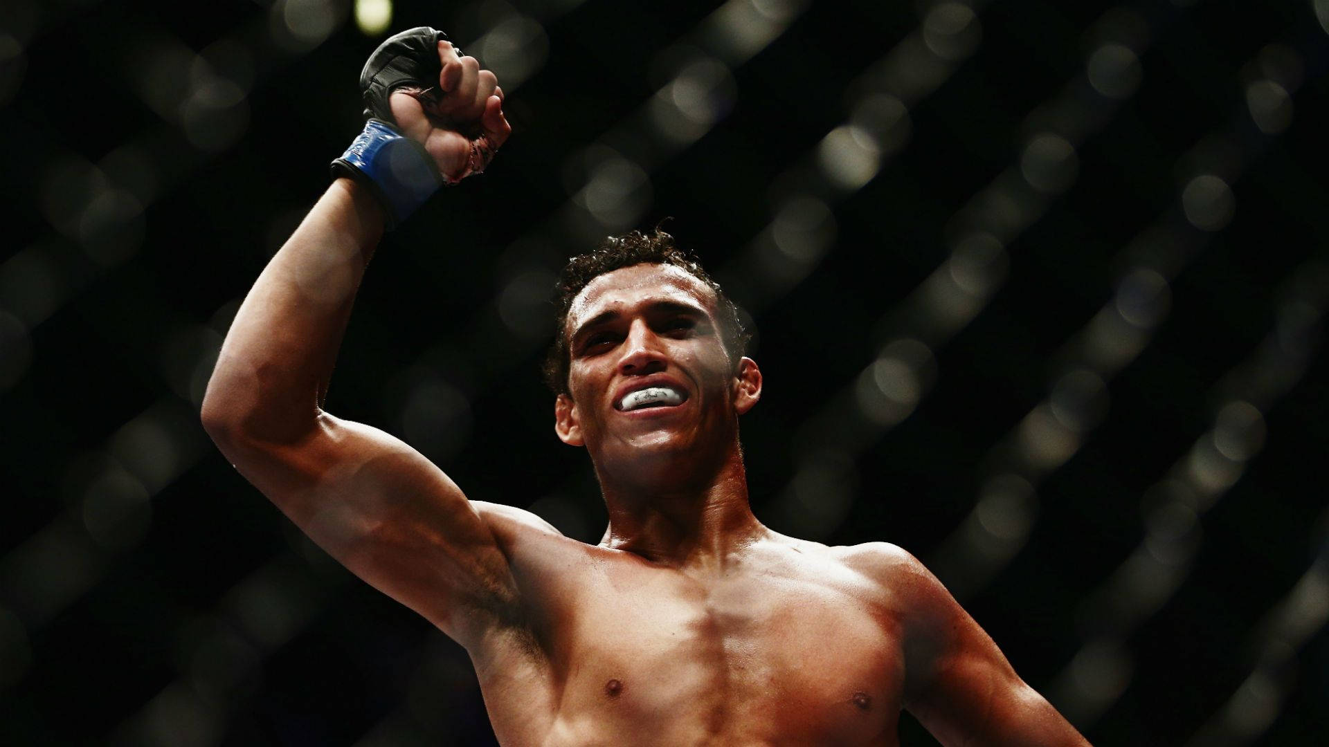 Download free Charles Oliveira Fist Pump Victory Wallpaper