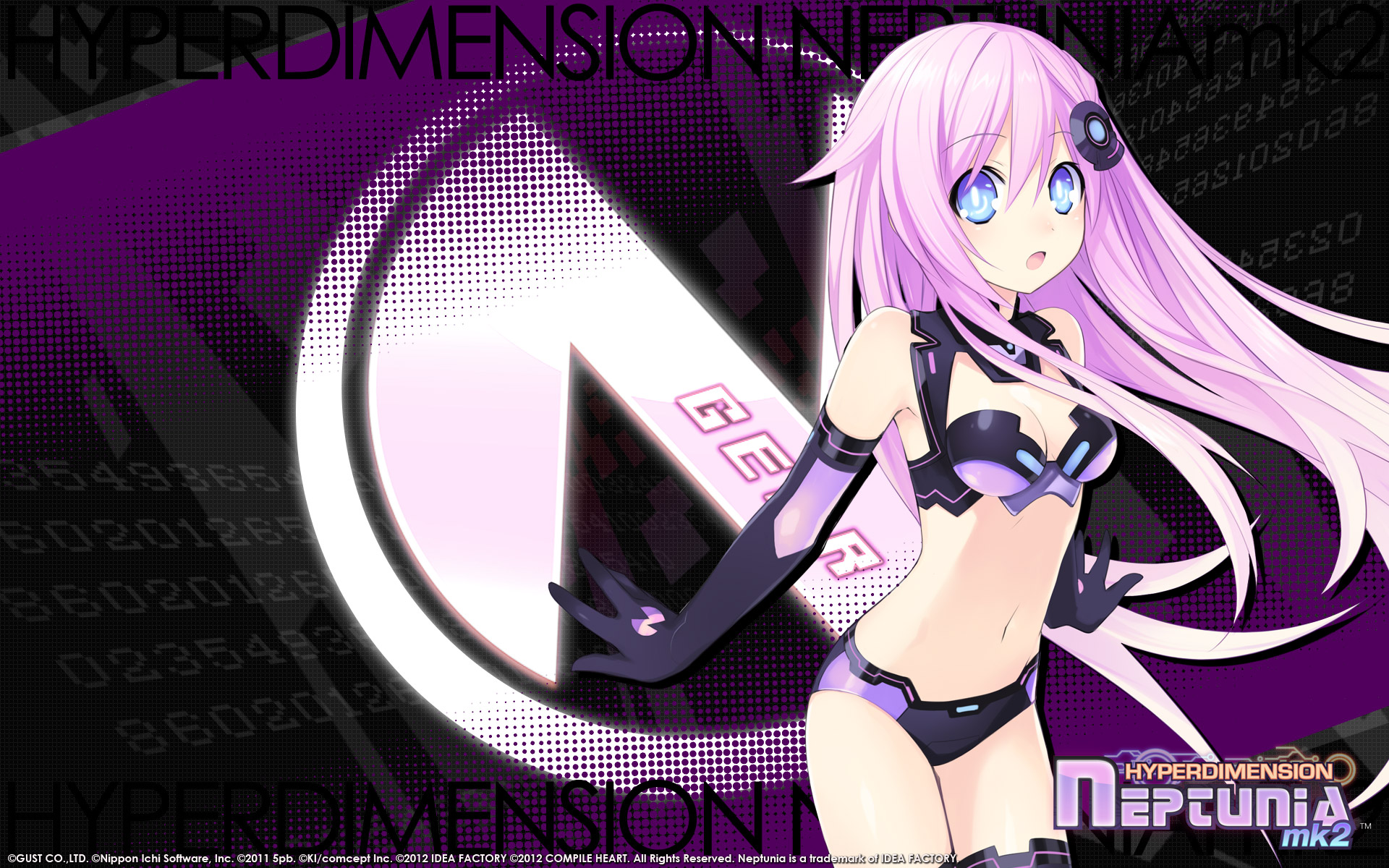 Hyperdimension Neptunia Mk2 Wallpaper 001 Purple Sister Nepgear Ethereal Games