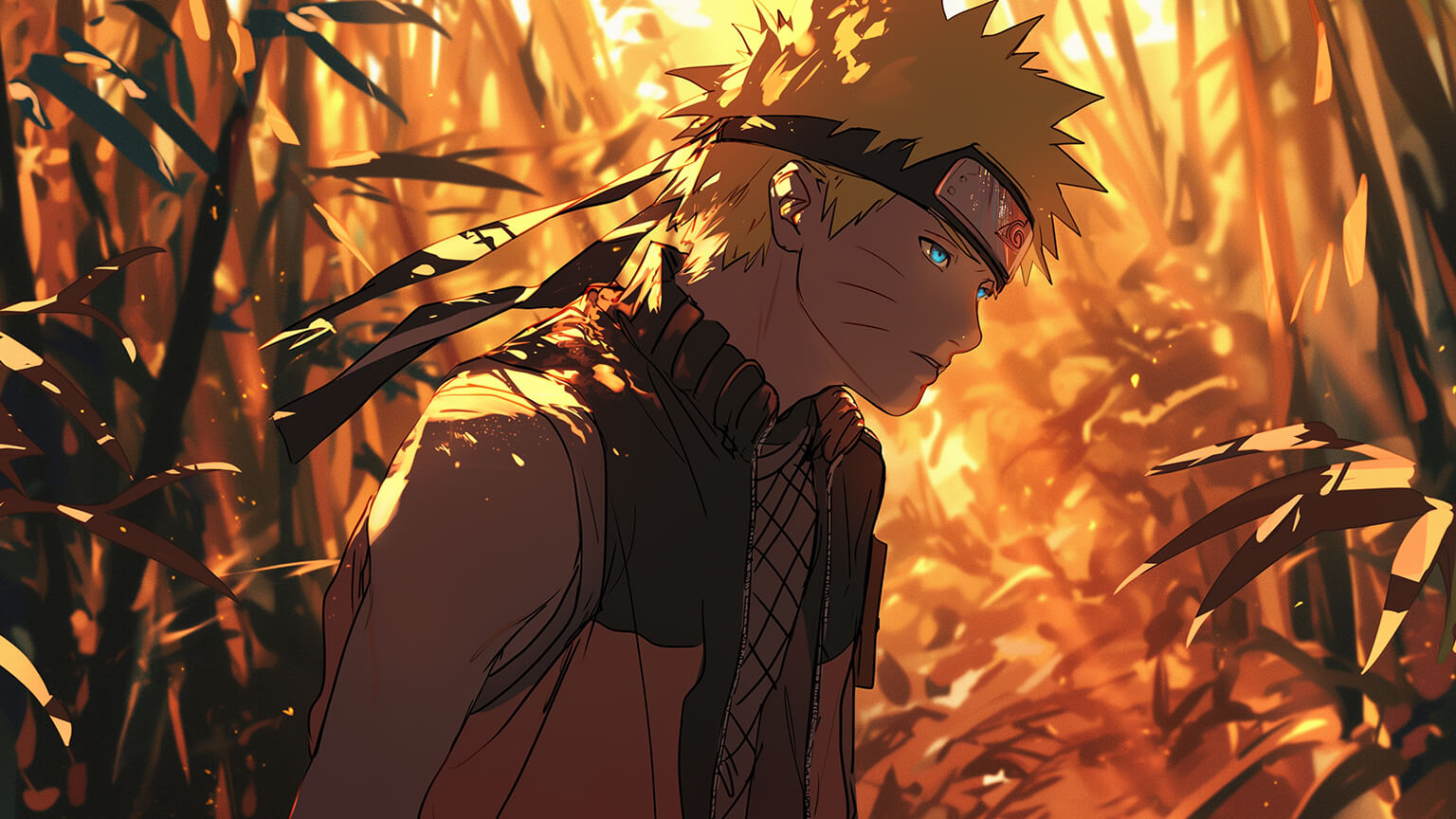 Wallpaper Naruto Uzumaki Full Series Naruto Uzumaki, Lightning, Tv Series, Ninja, Black, Dark, Konoha