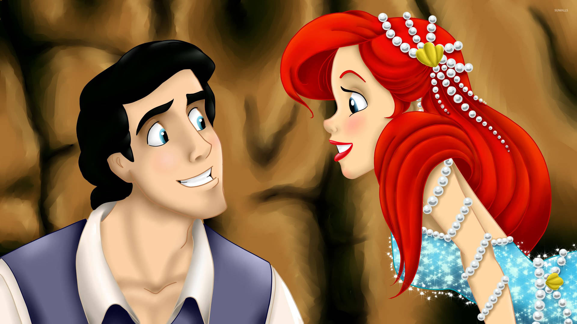 Download Prince Eric And Ariel The Little Mermaid Wallpaper