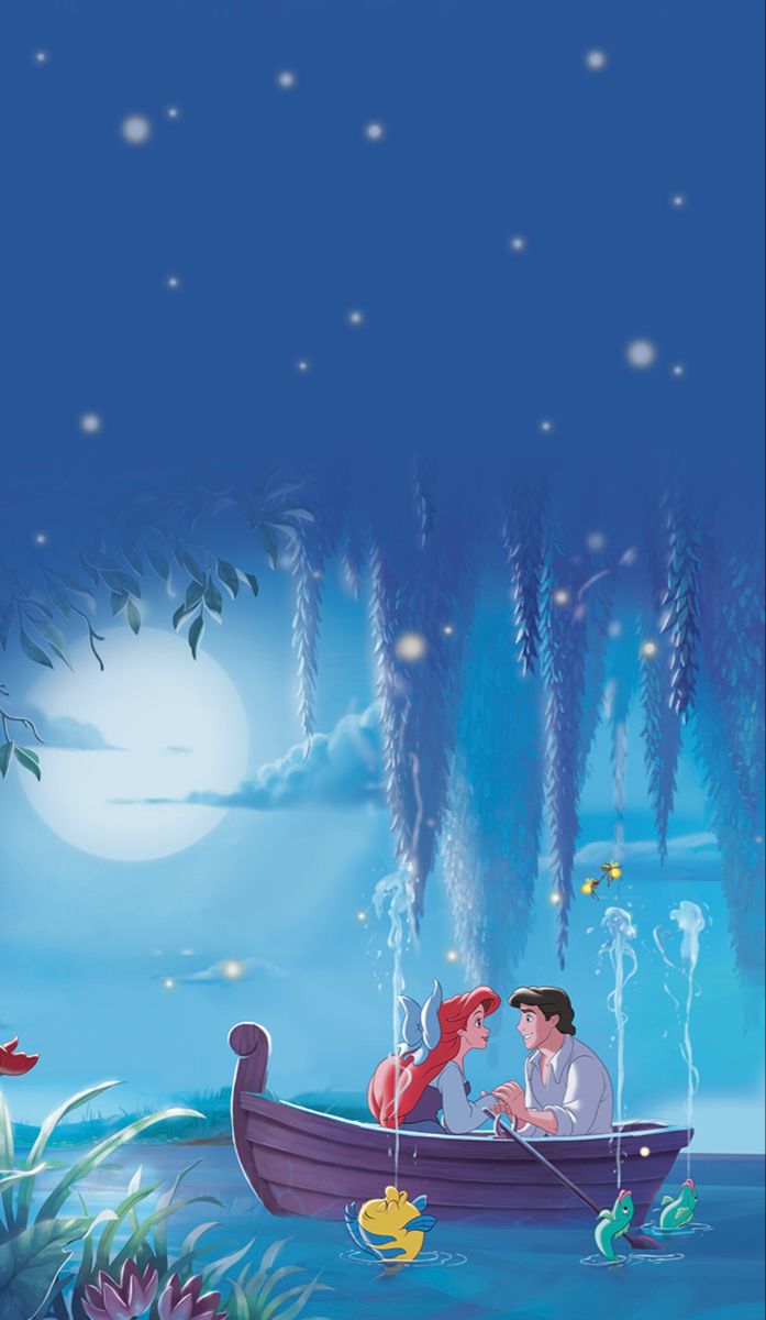 Ariel & Prince Eric romantic lock screen wallpaper