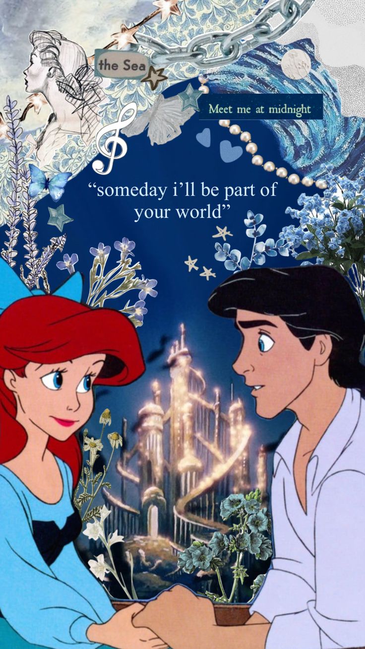 thelittlemermaid #ariel #princeeric #aesthetic #moodboard #disney #disneyprincesses #collage