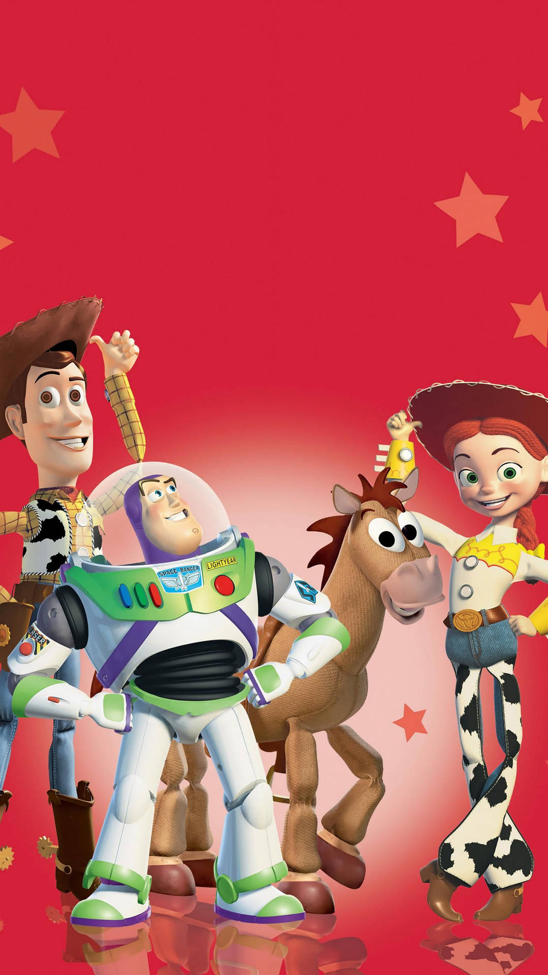 Download Caption: The Invigorating Red Poster of Toy Story 2 Wallpaper