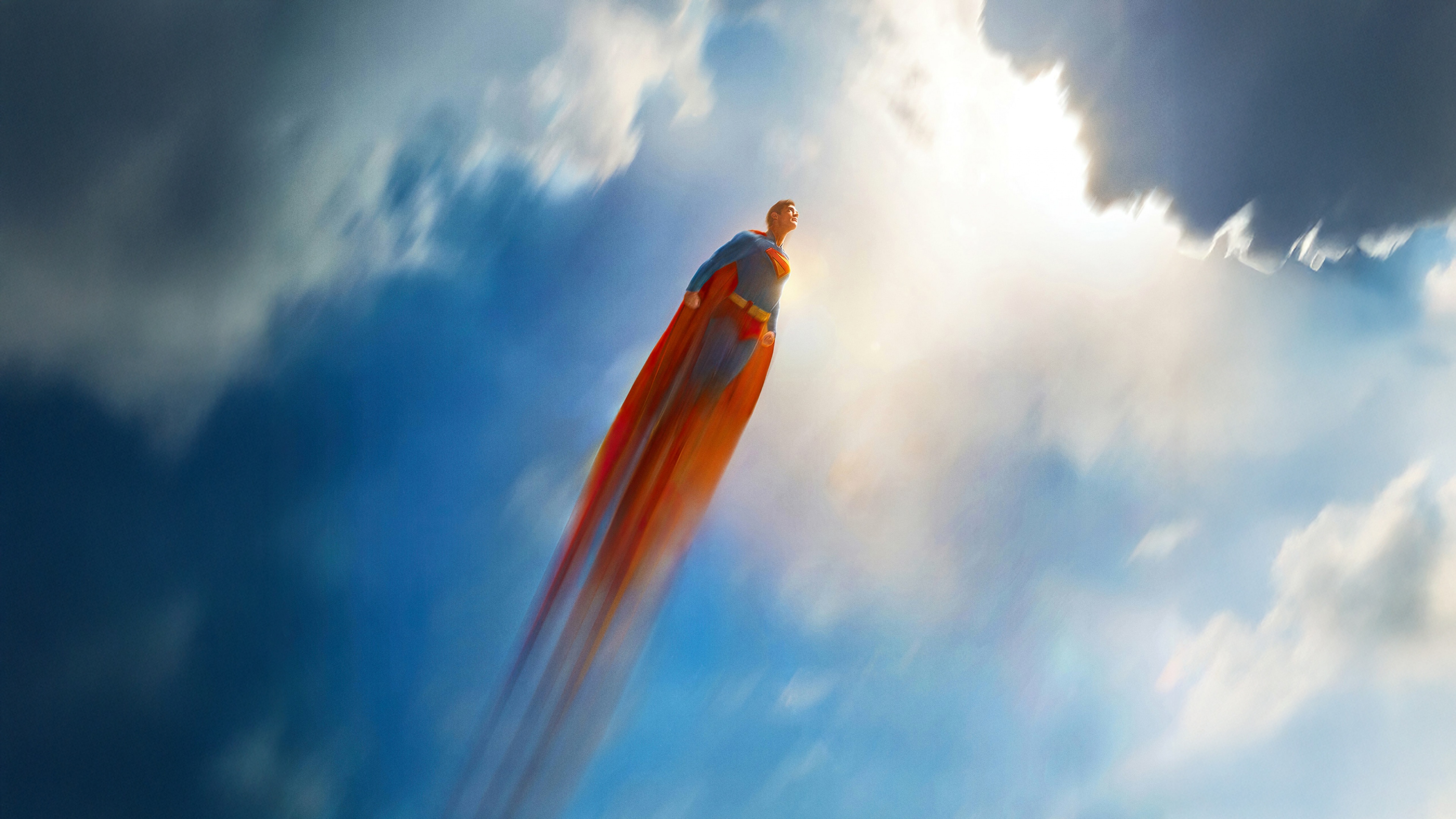 Superman Wallpaper 4K, Flying, Sky, DC Superheroes