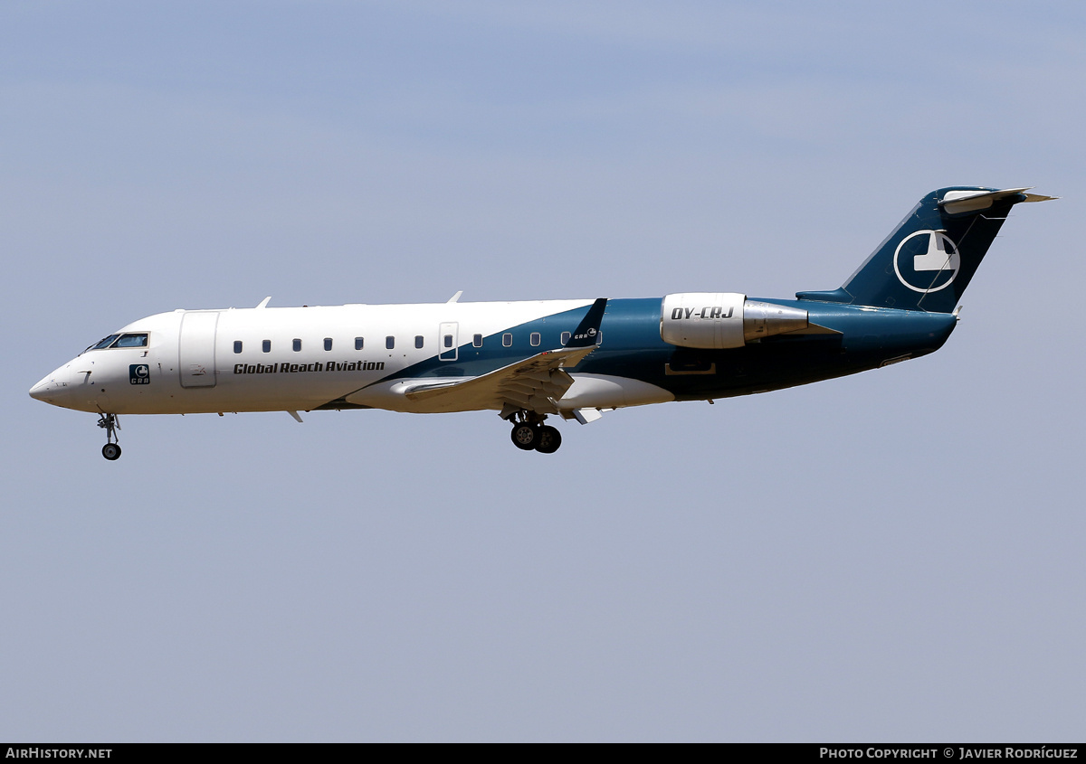 Aircraft Photo Of OY CRJ. Bombardier CRJ 200LR (CL 600 2B19). Global Reach Aviation. AirHistory.net