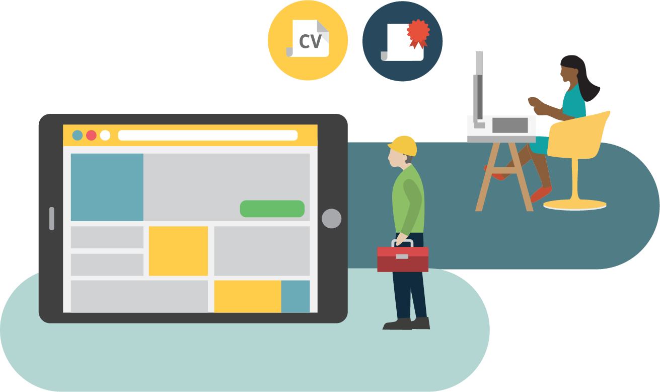 Download Online Job Application Process Illustration