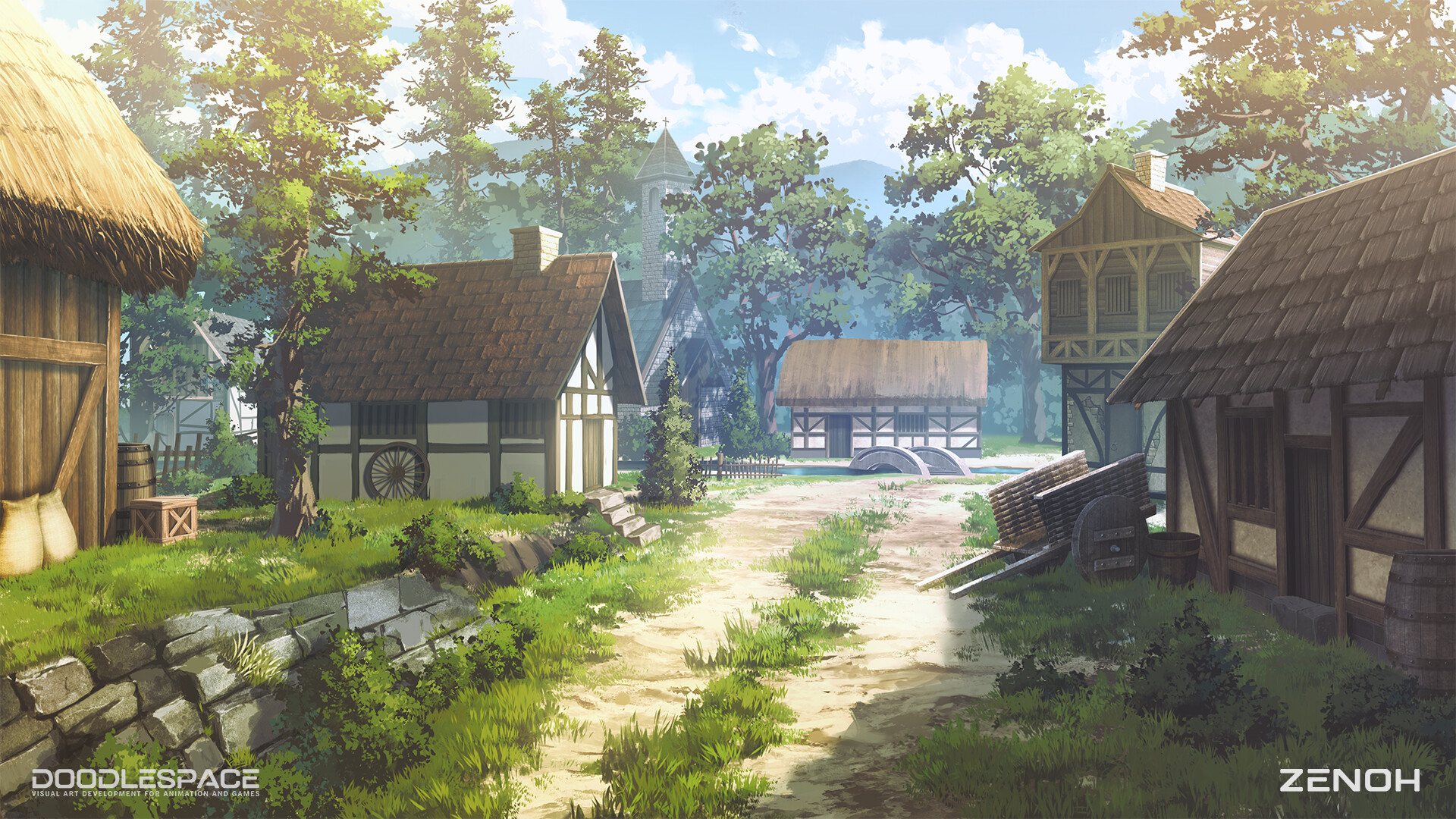 Zenoh Game, Small Village (day Night)