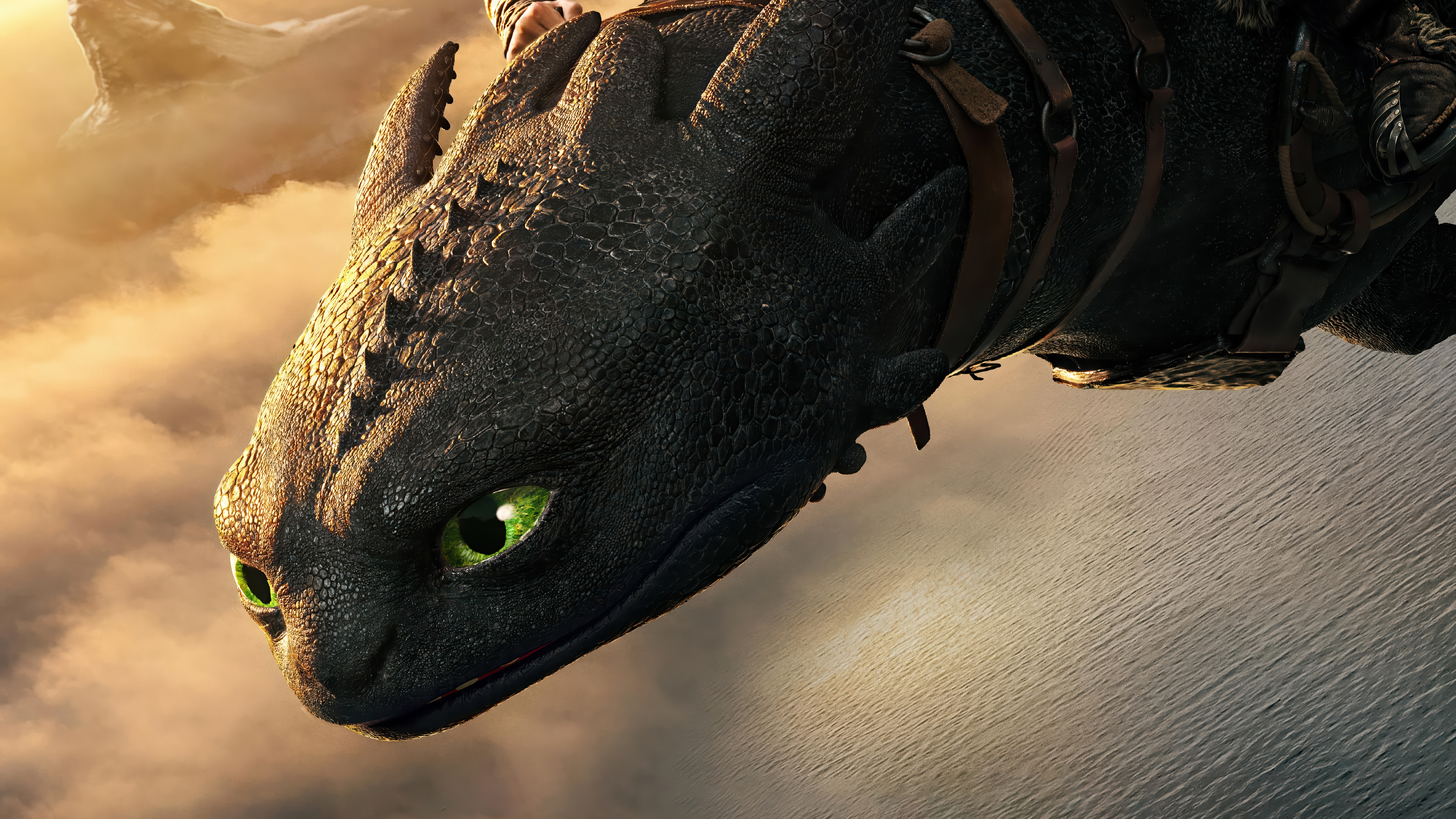 Toothless Soars: 4K Ultra HD Wallpaper from How to Train Your Dragon