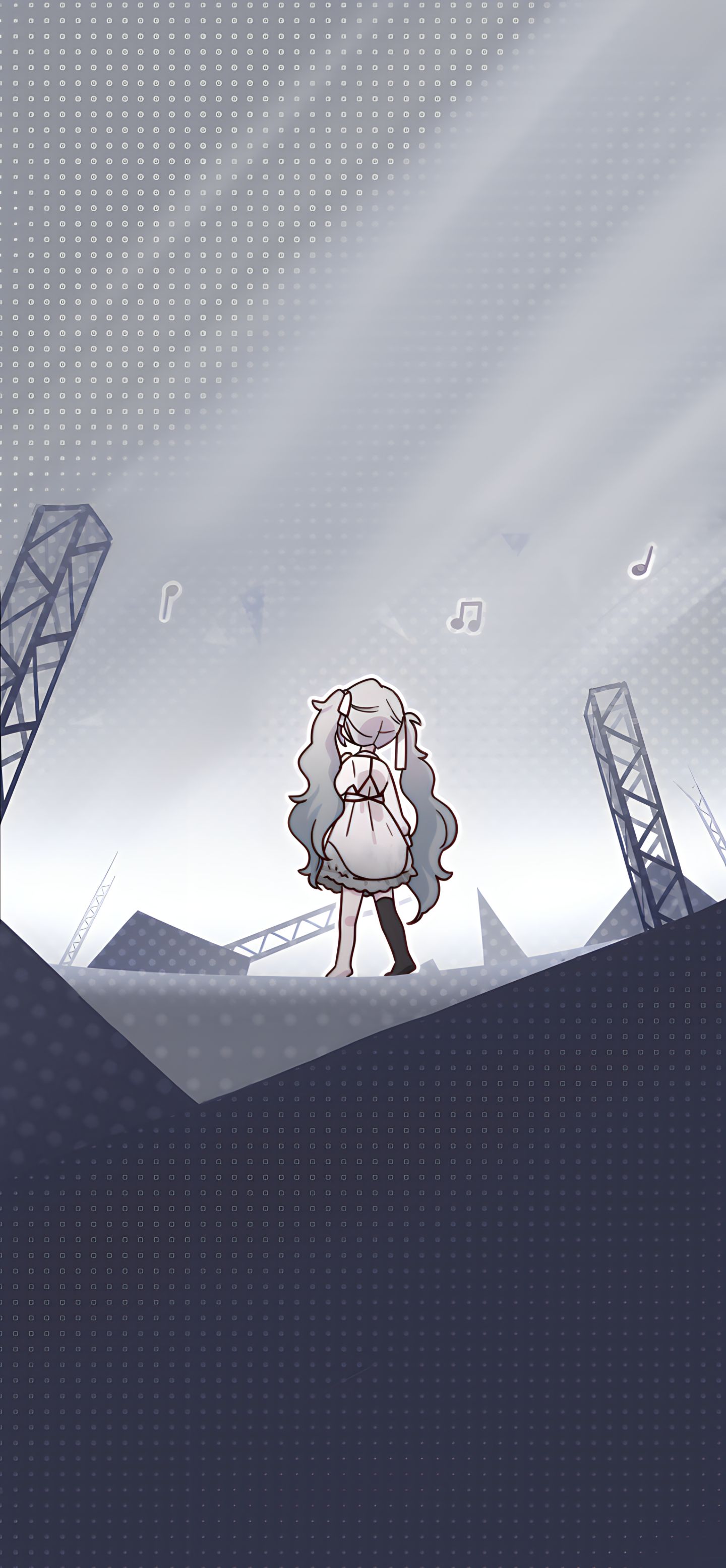 I made a phone wallpaper version of the Empty Sekai loading screen 4koma ^^