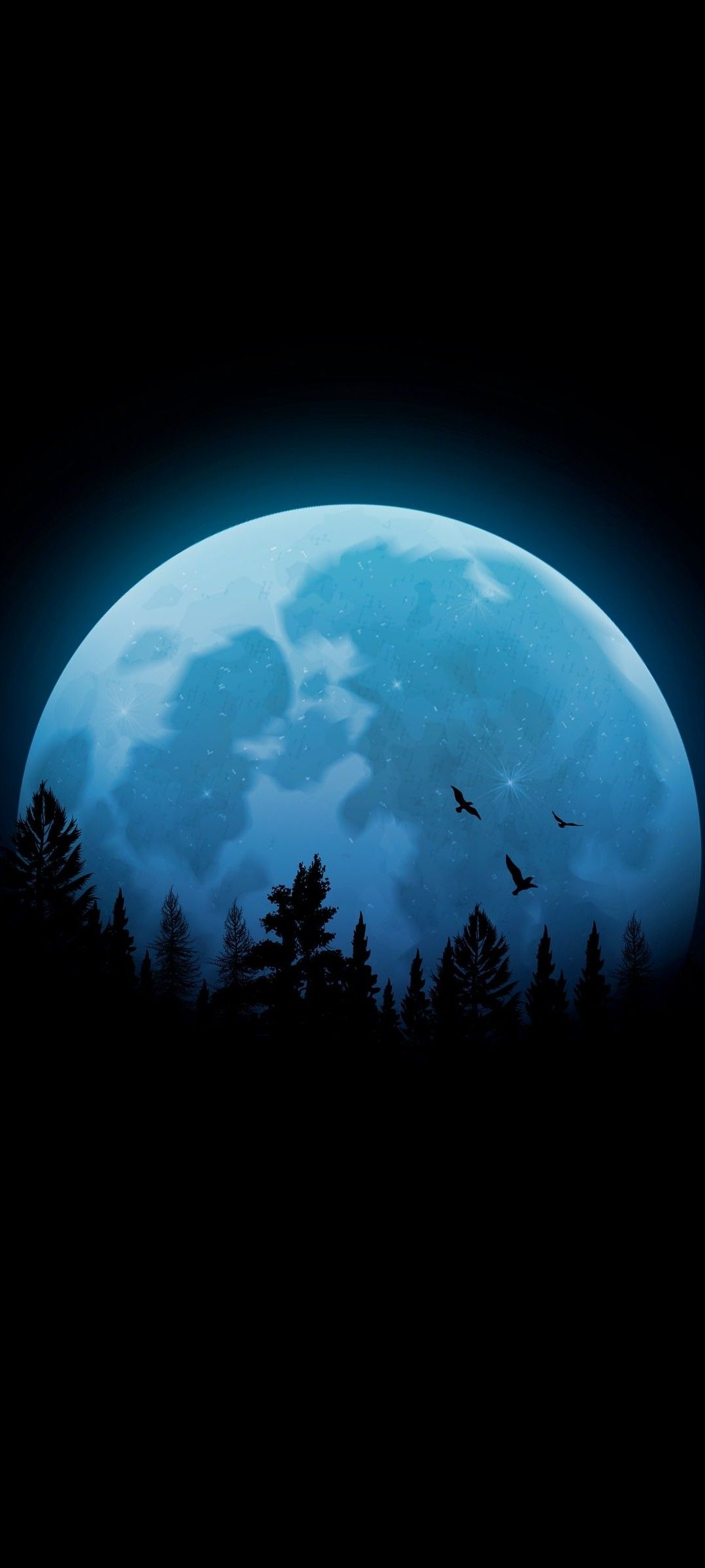 Amoled Night Forest mobile wallpaper Mobile Walls