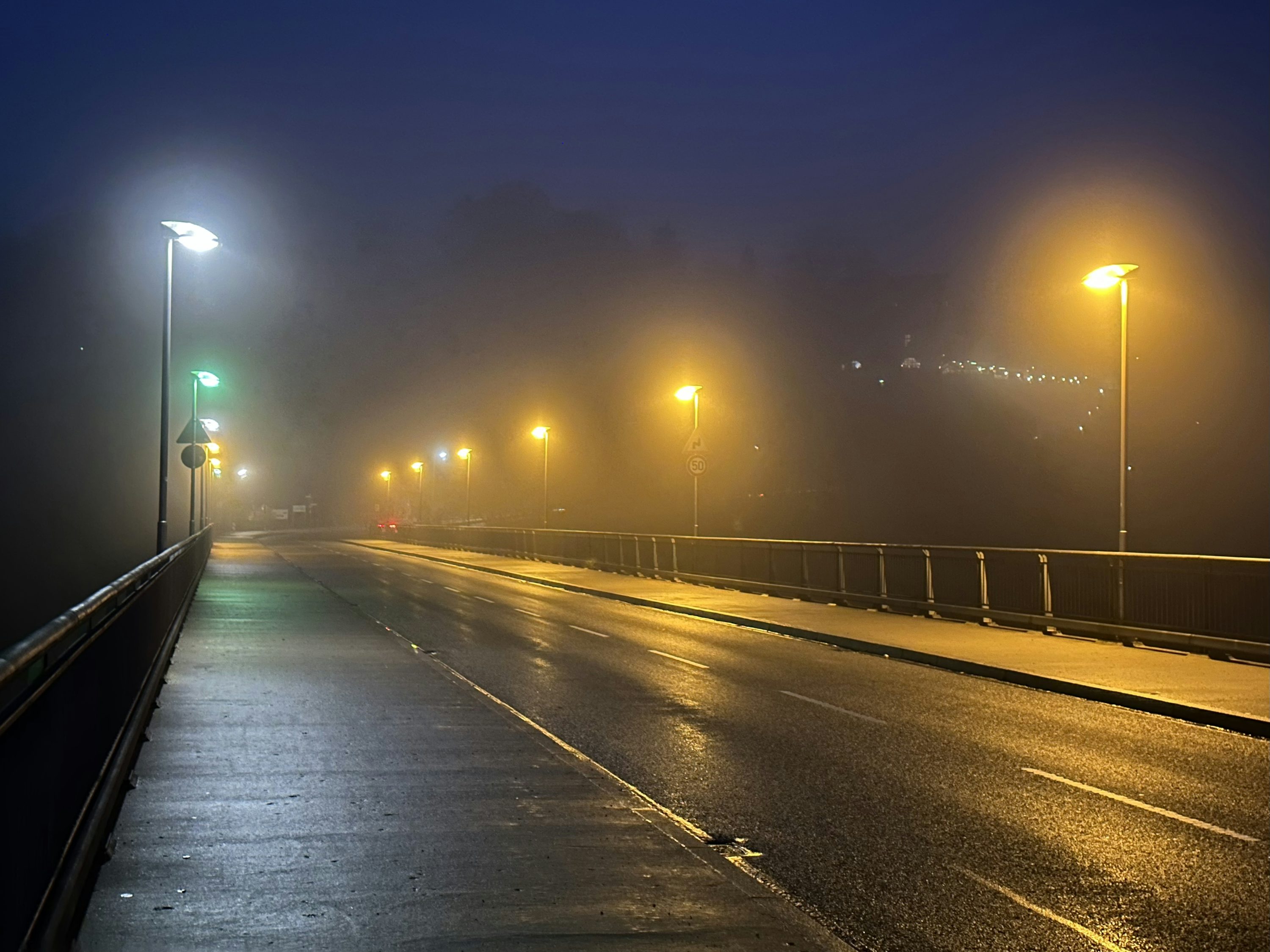 Street Lamp In Fog Picture. Download Free Image