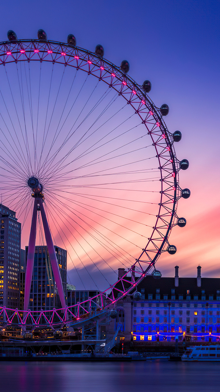 Dawn At The London Eye 4k iPhone 6, iPhone 6S, iPhone 7 , HD 4k Wallpaper, Image, Background, Photos and Picture