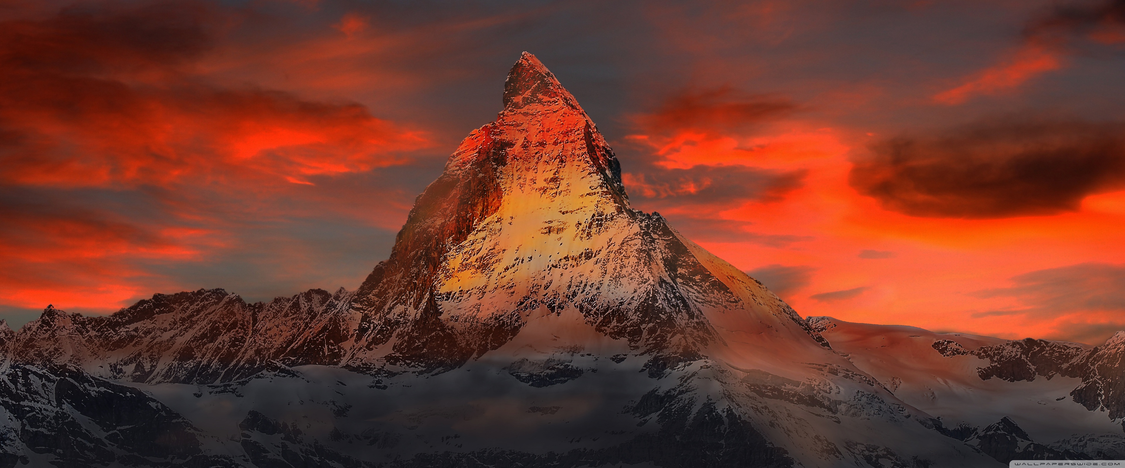 Matterhorn mountain, Alps, Switzerland 4K UHD Wallpaper for UltraHD Desktop and TV, Widescreen and UltraWide Display, Dual Monitor, Smartphone and Tablet Devices