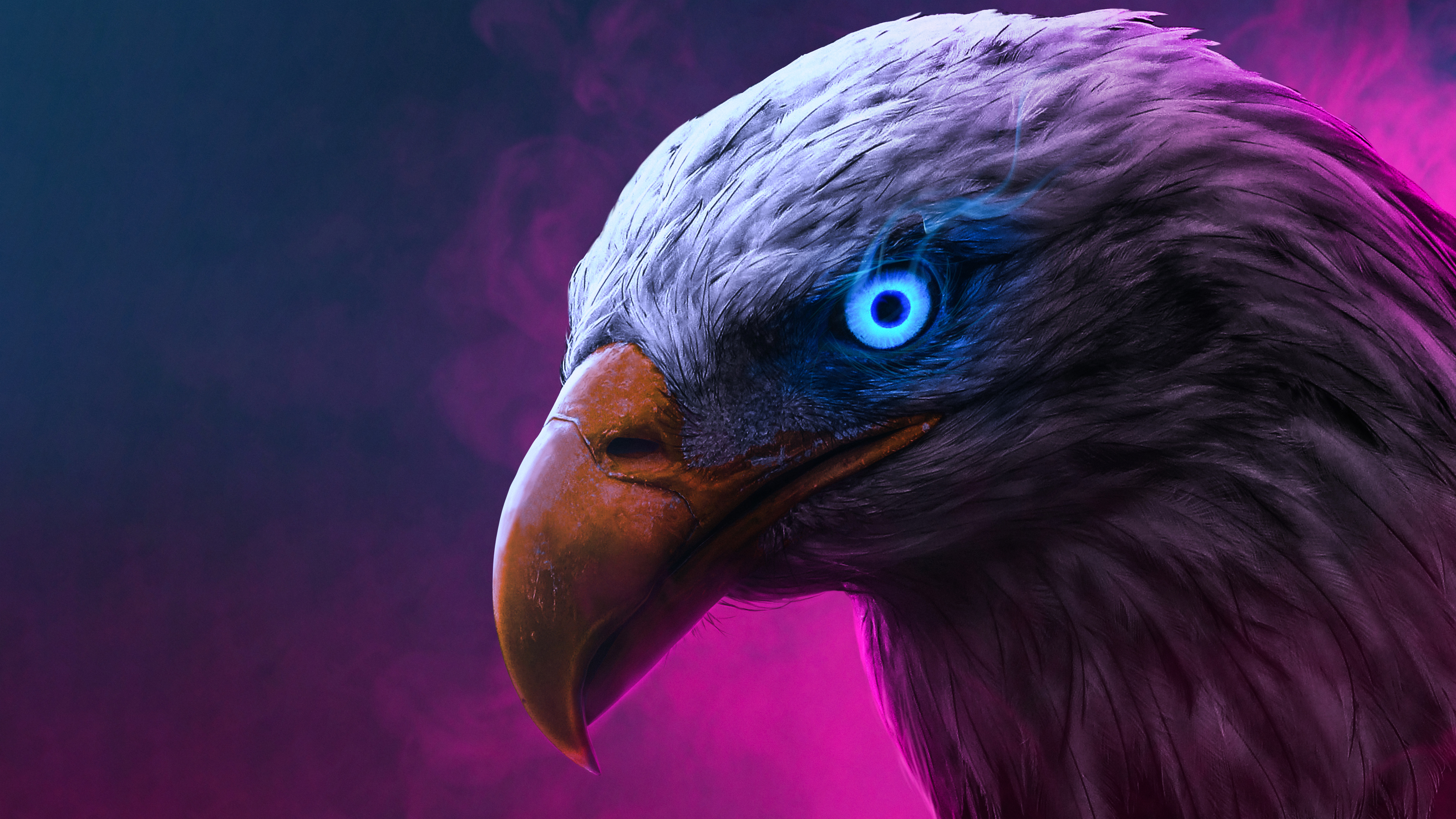 Eagle Glowing Eyes 5k Wallpaper, HD Artist Wallpaper, 4k Wallpaper, Image, Background, Photos and Picture