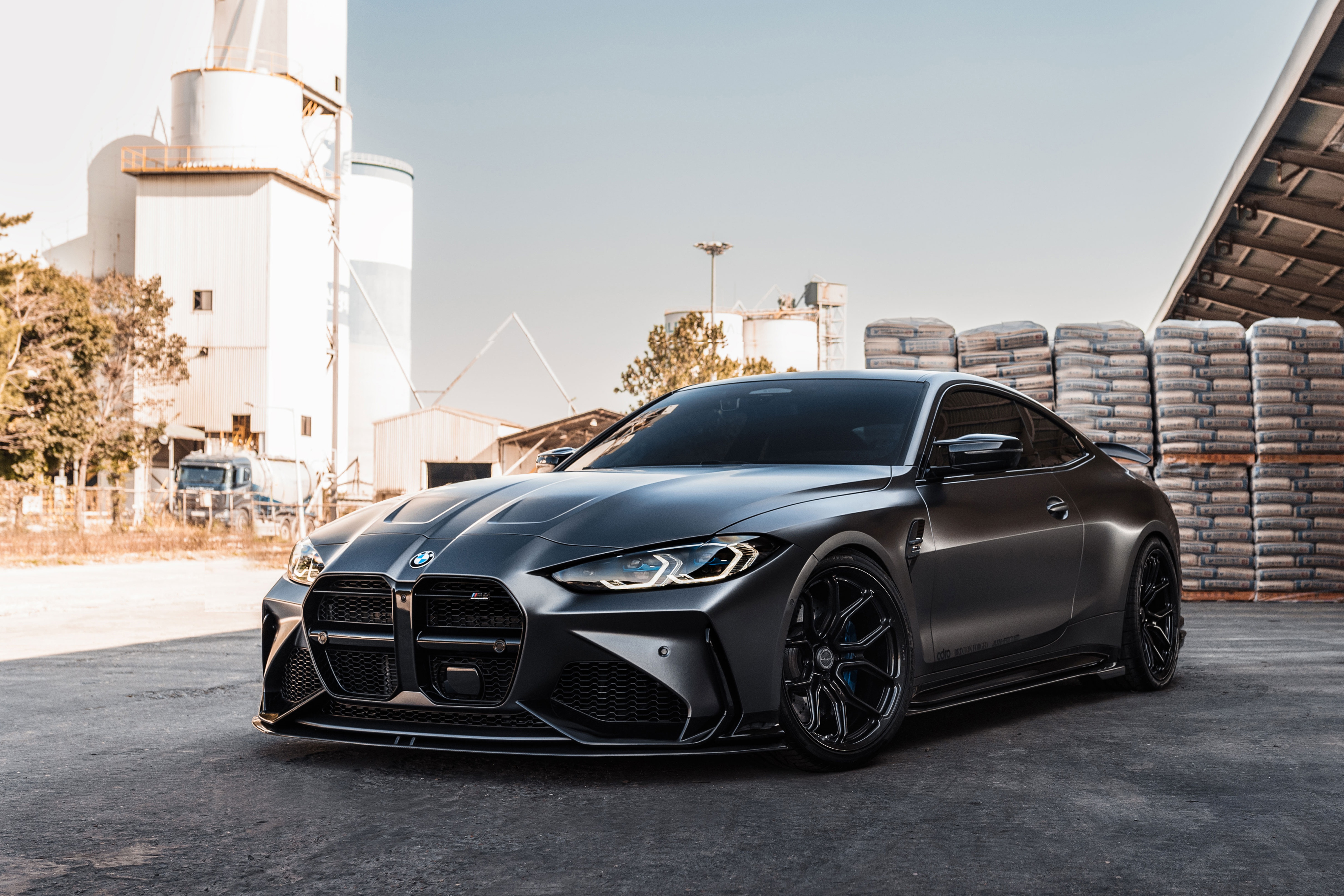 Wallpaper BMW, Front, grey, BMW M4, M4 Coupe, G82, BMW M4 Coupe, ADRO for mobile and desktop, section bmw, resolution 5912x3941