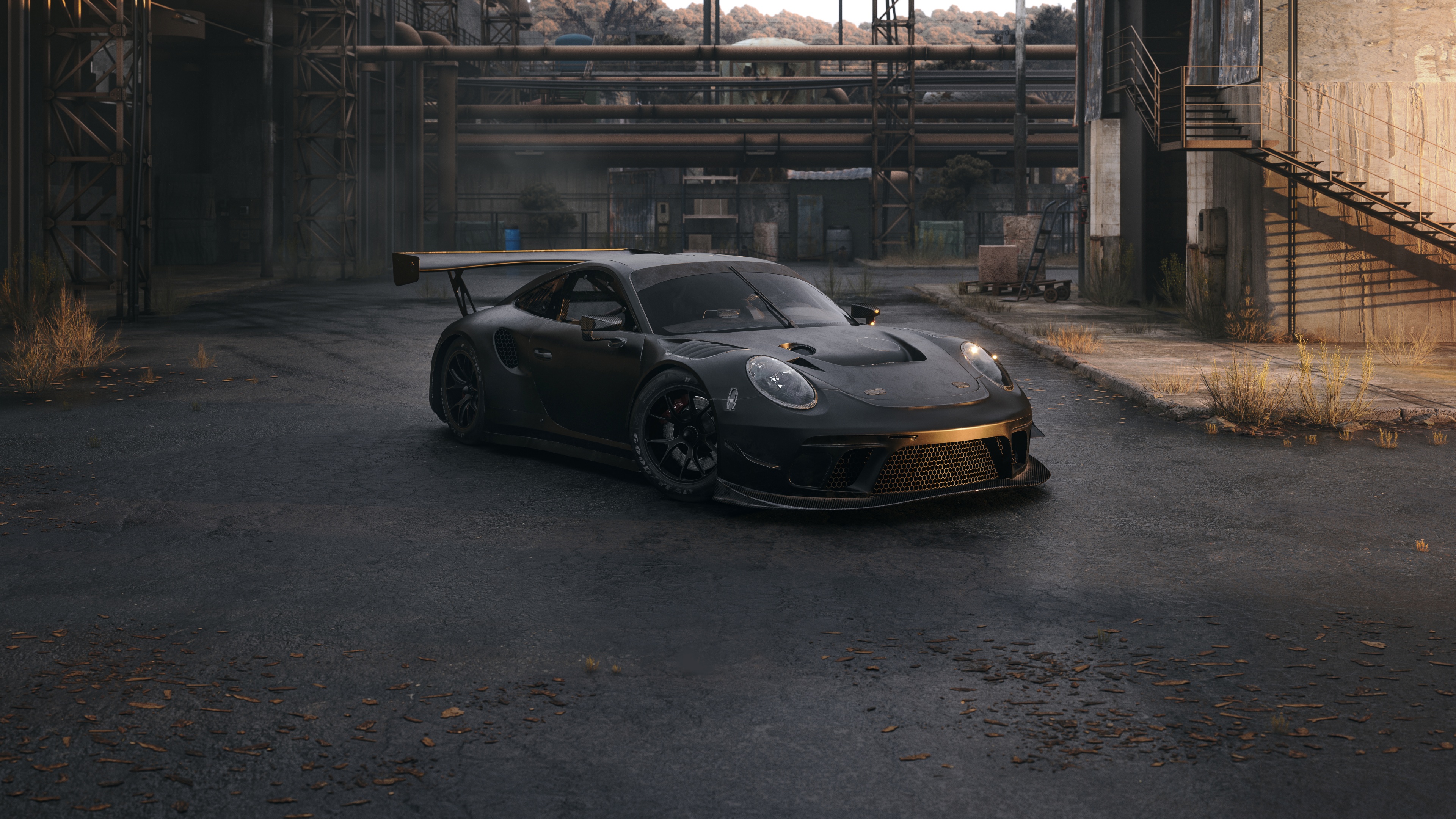 Porsche 911 GT3 Wallpaper 4K, CGI, 5K, Dark aesthetic