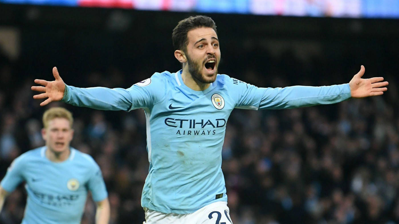 Download Bernardo Silva Raising Arms In A Challenge Wallpaper
