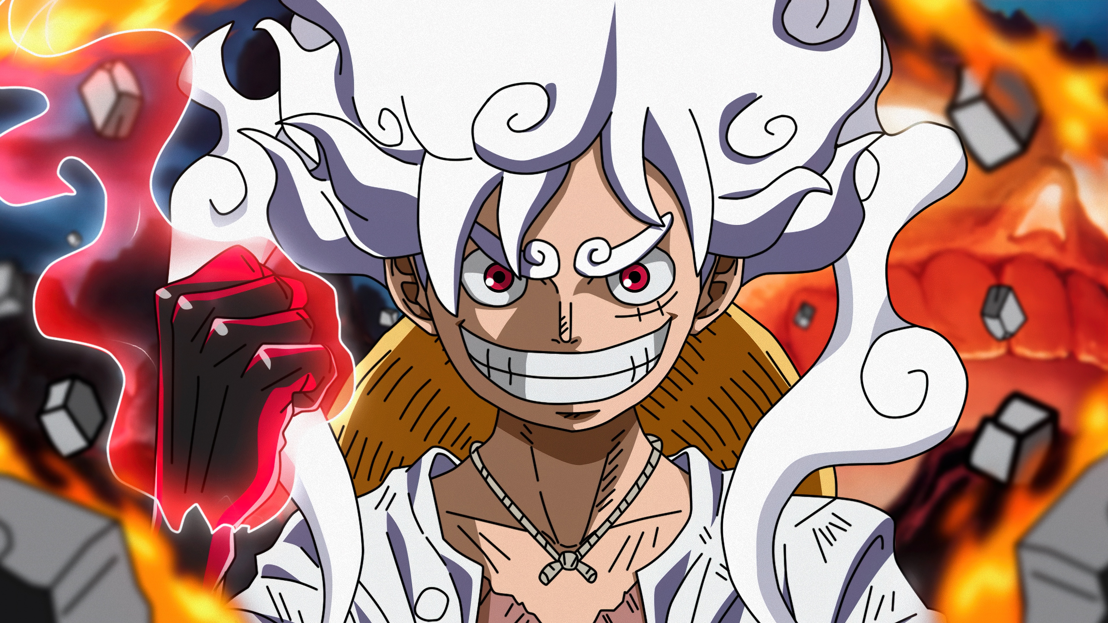 Luffy Wallpaper 4K, One Piece, Gear 5, 5K
