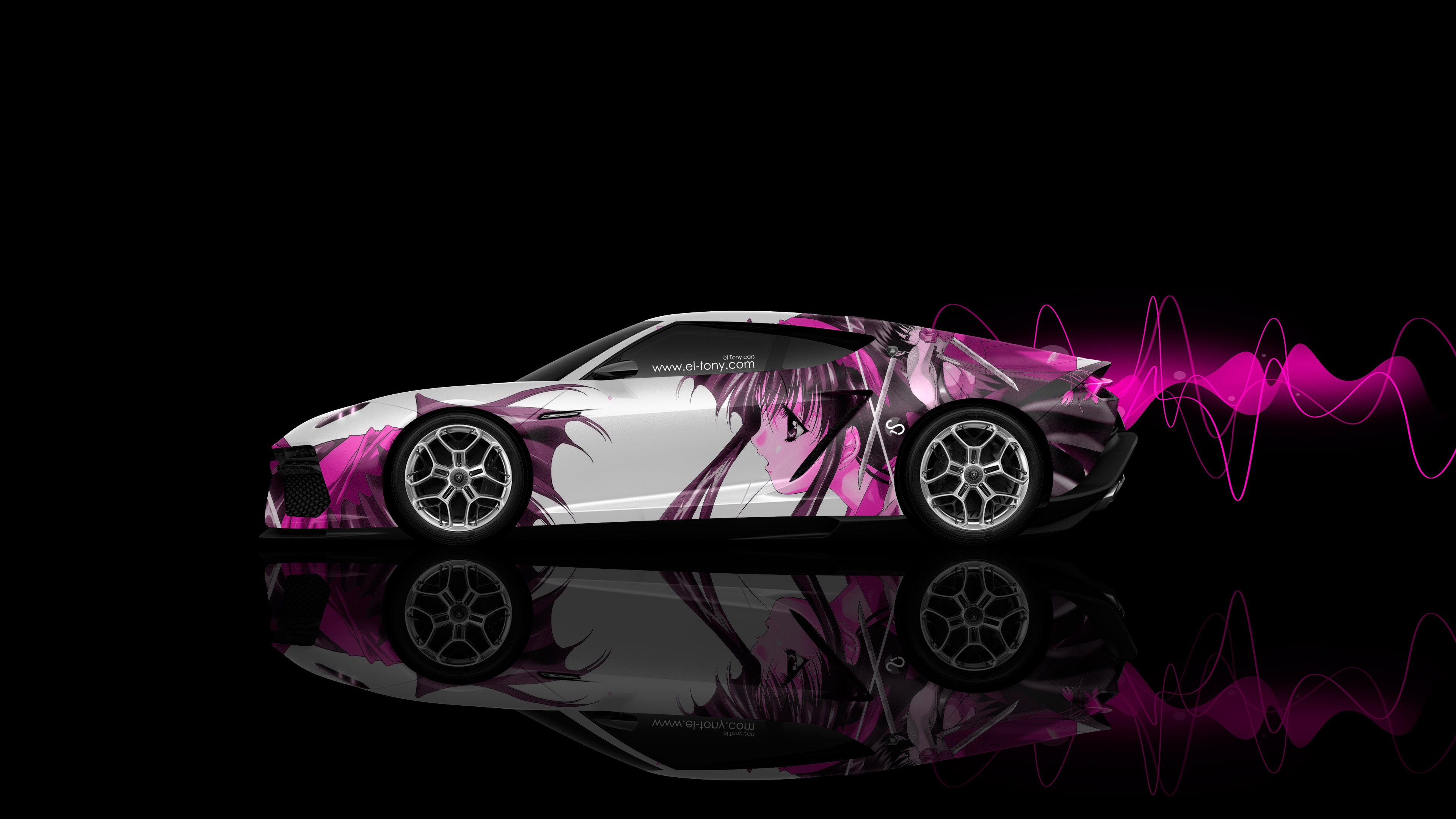 Wallpaper Purple and Black Porsche 911, Background Free Image