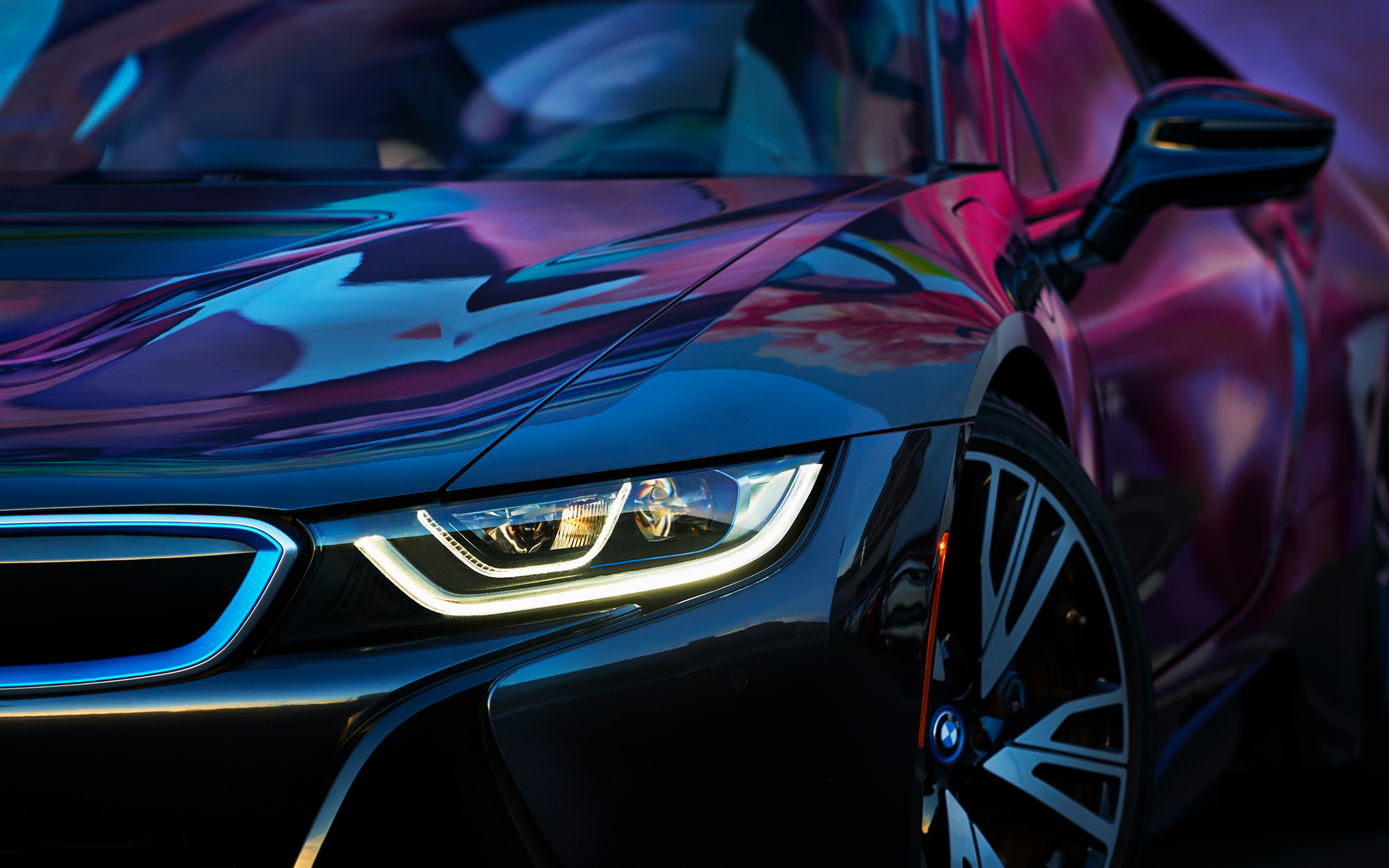 Bmw Rainbow Blue Purple Car Art Wallpaper