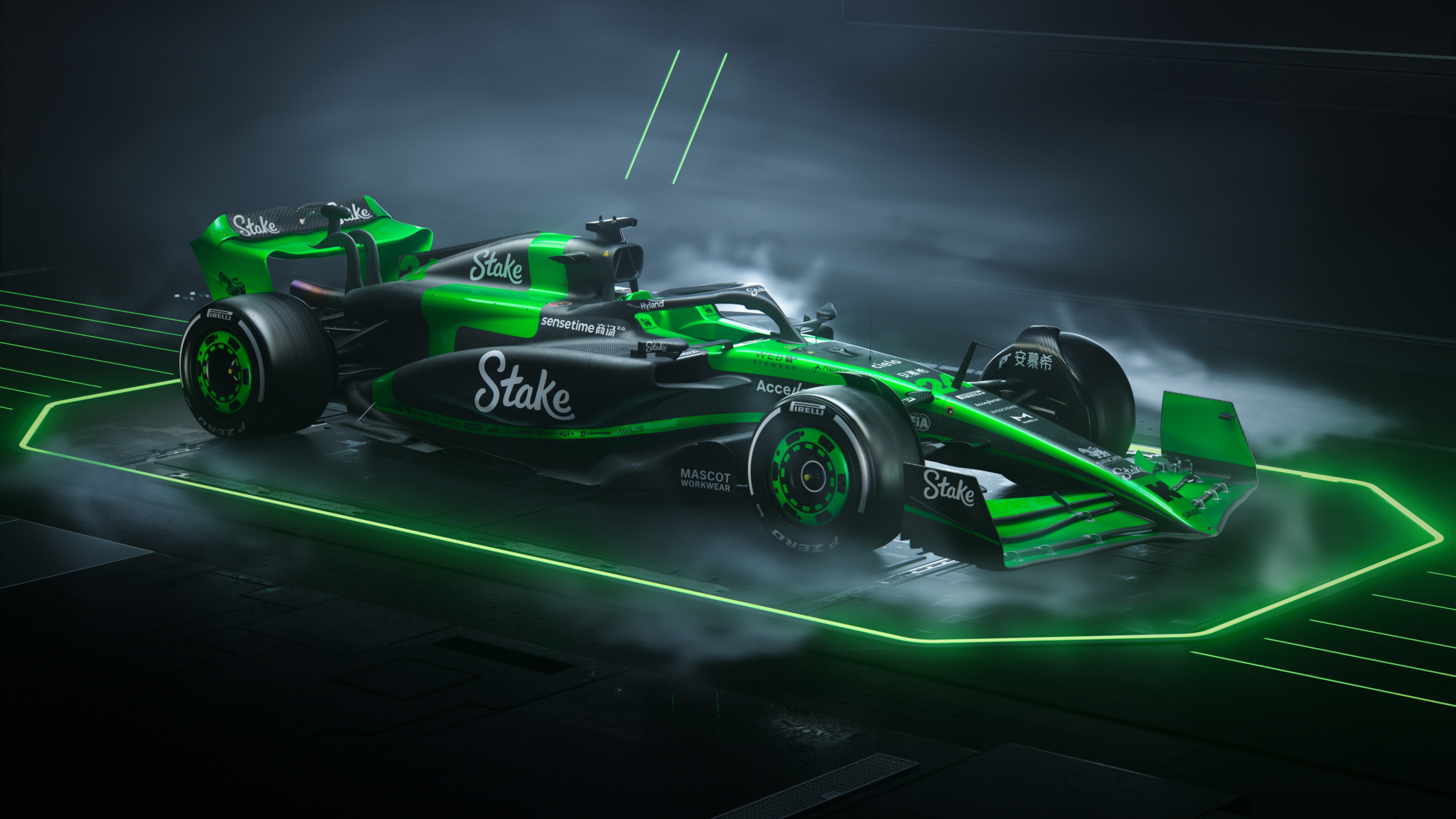 Sauber C44 Wallpaper 4K, Formula 1 2024, Dark background