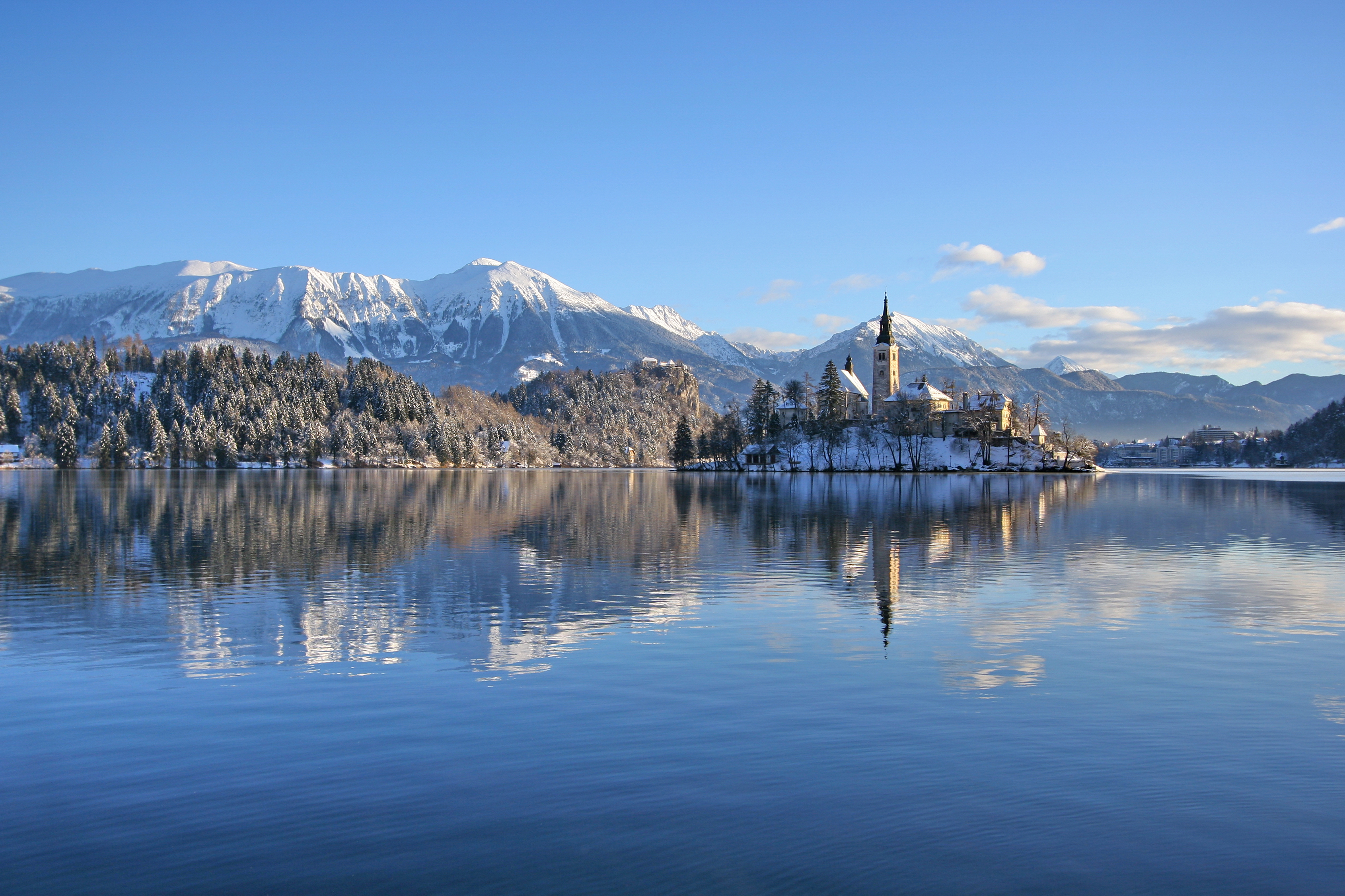 Slovenia Lakes Alps Snow 4k Wallpaper.Free 4k Wallpaper