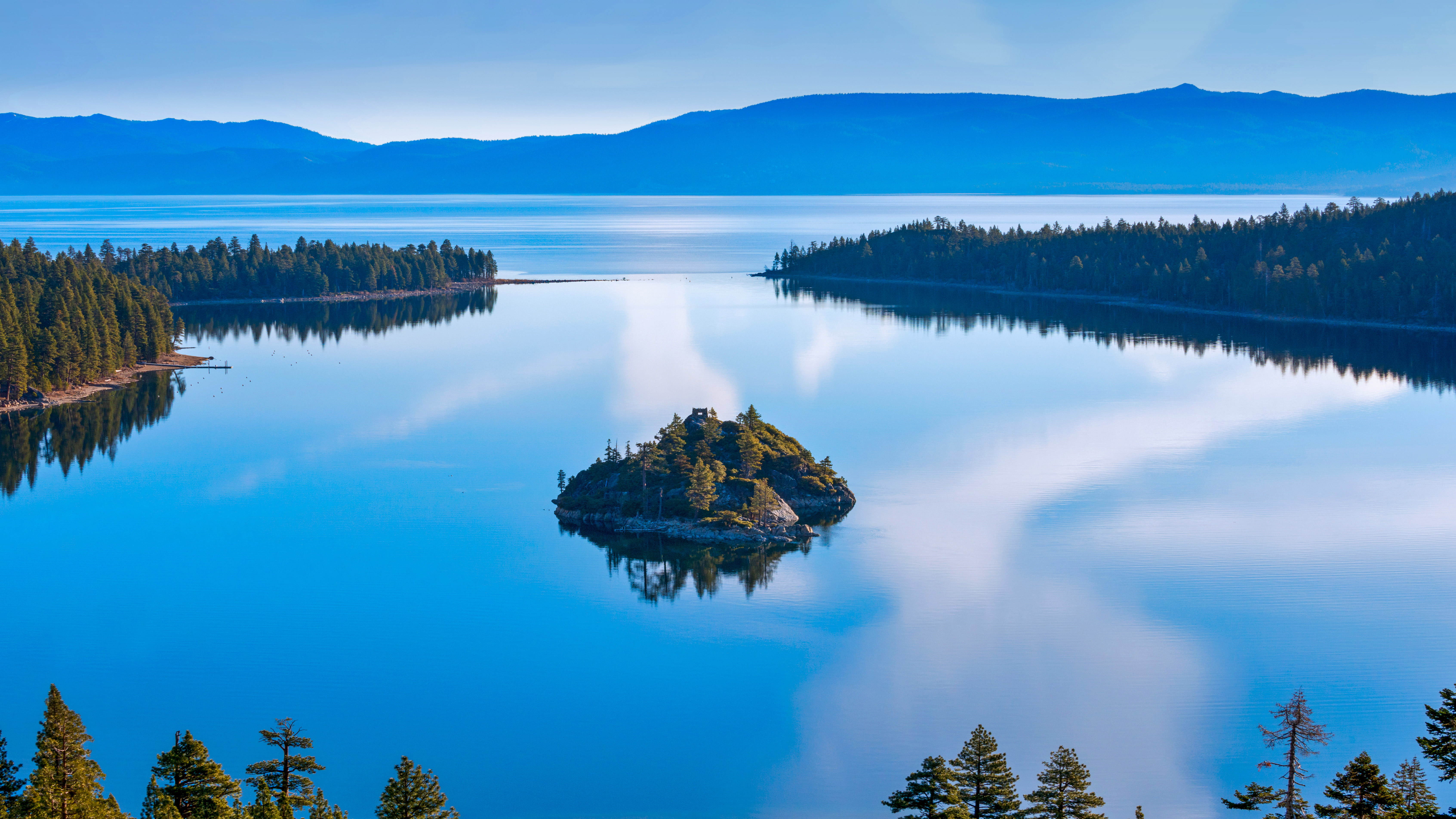 Bing HD Wallpaper, The only island in Lake Tahoe wallpaper