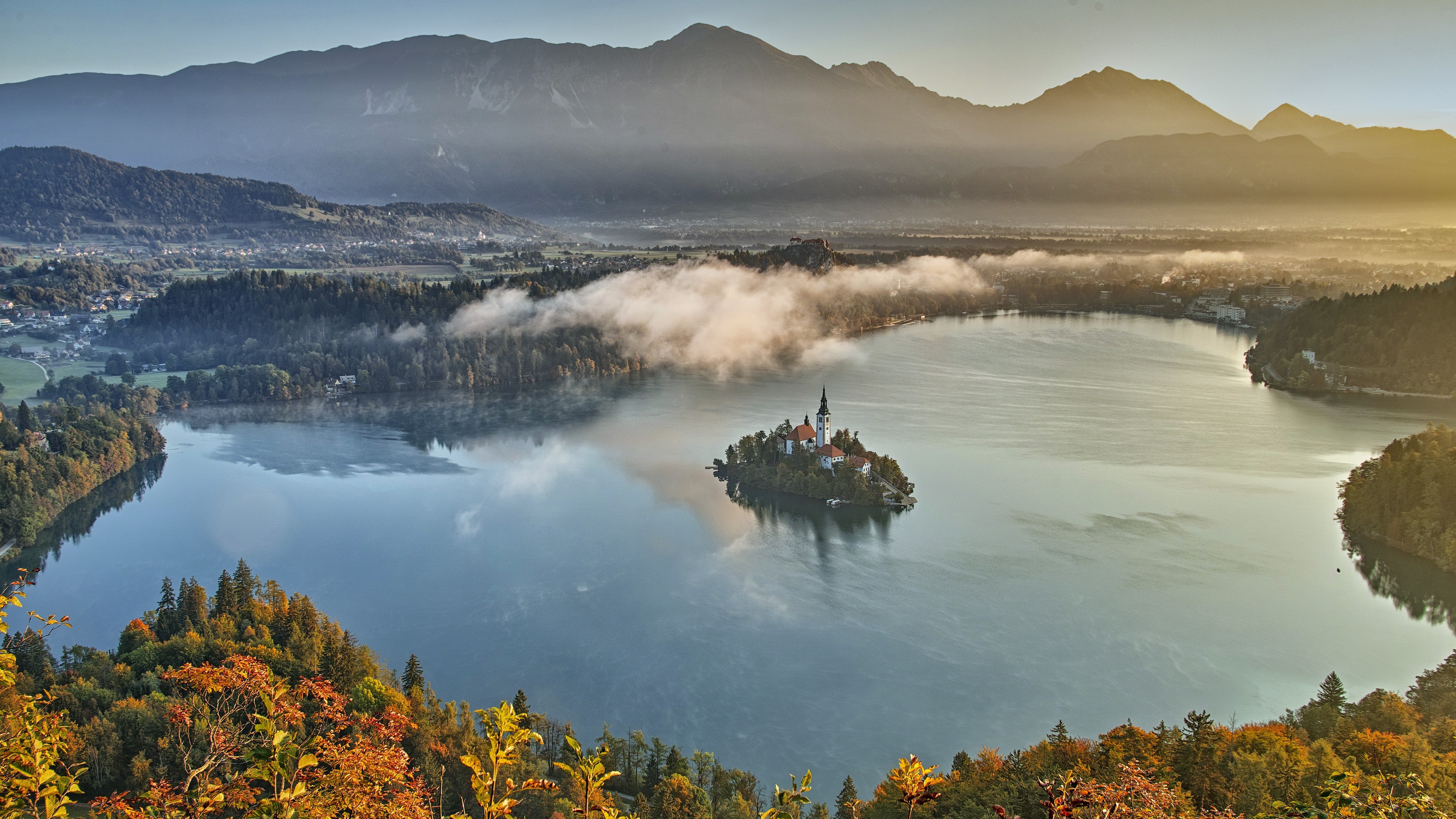Download Lake Bled Slovenia Religious Assumption Of Mary Church 4k Ultra HD Wallpaper