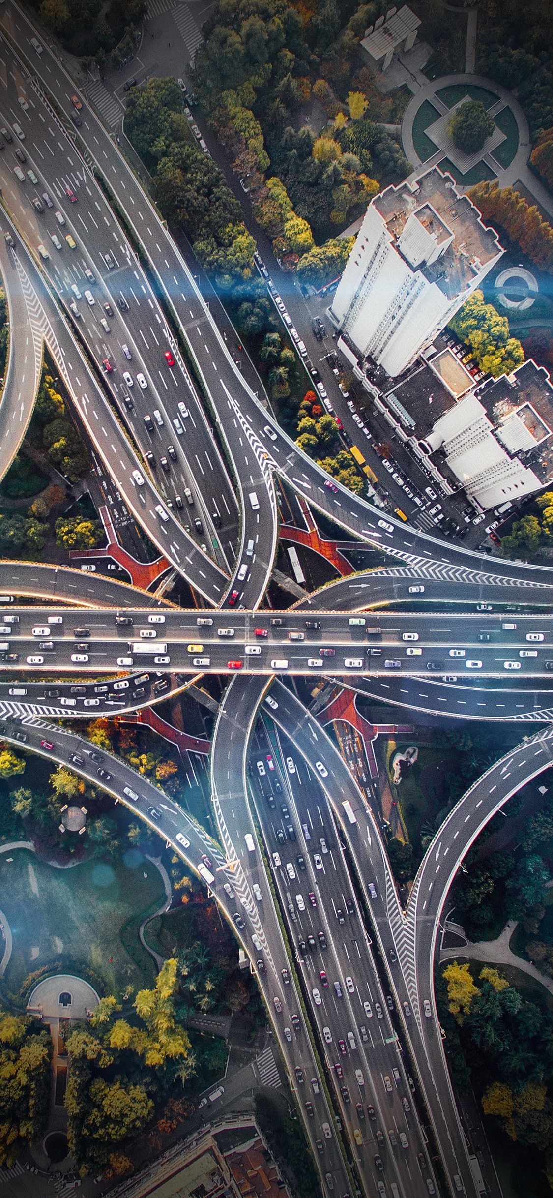 iPhone wallpaper. city road hightway car skyview earthview nature flare