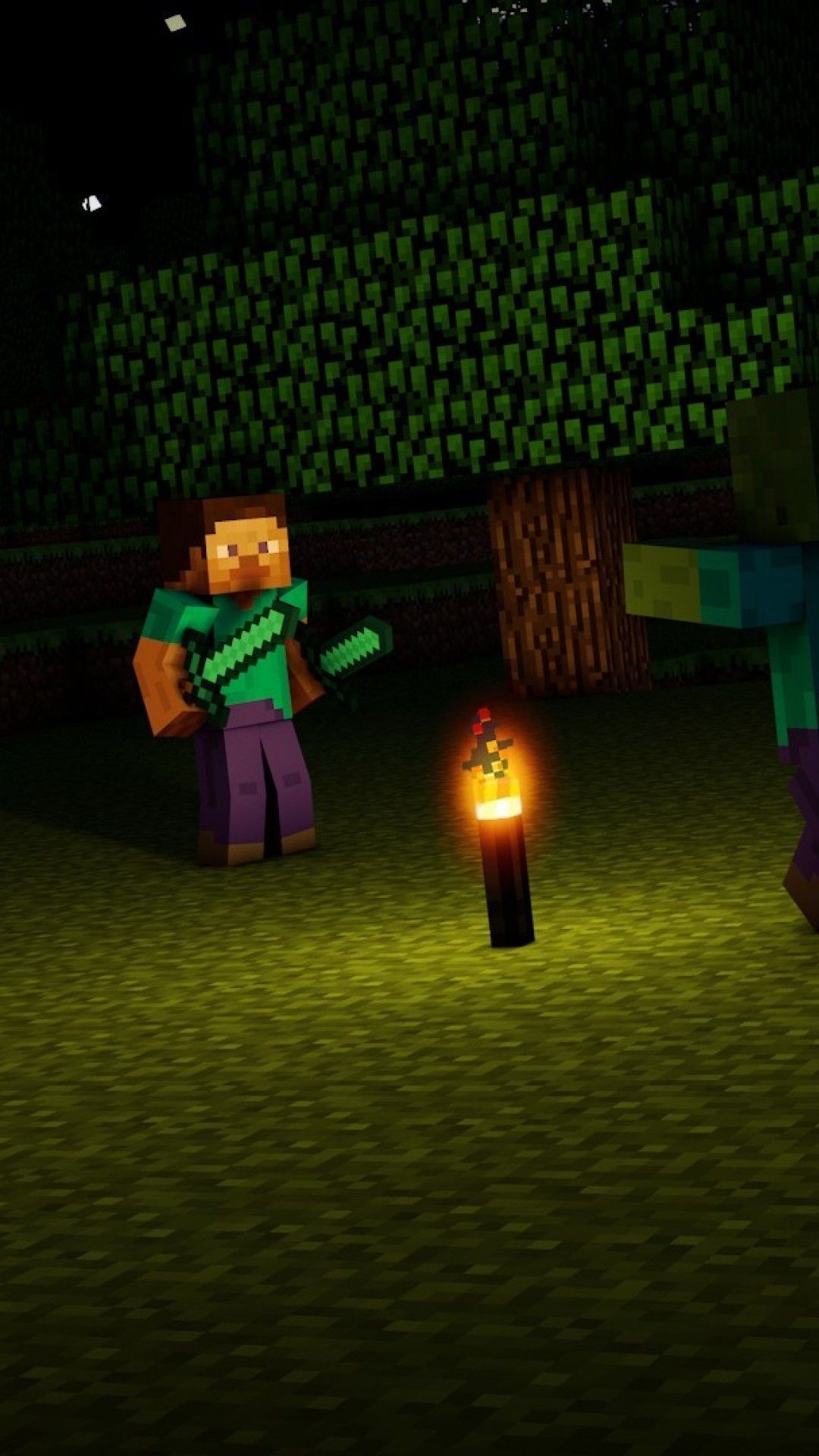 Minecraft steve mobile phone wallpaper HD 1080x1920