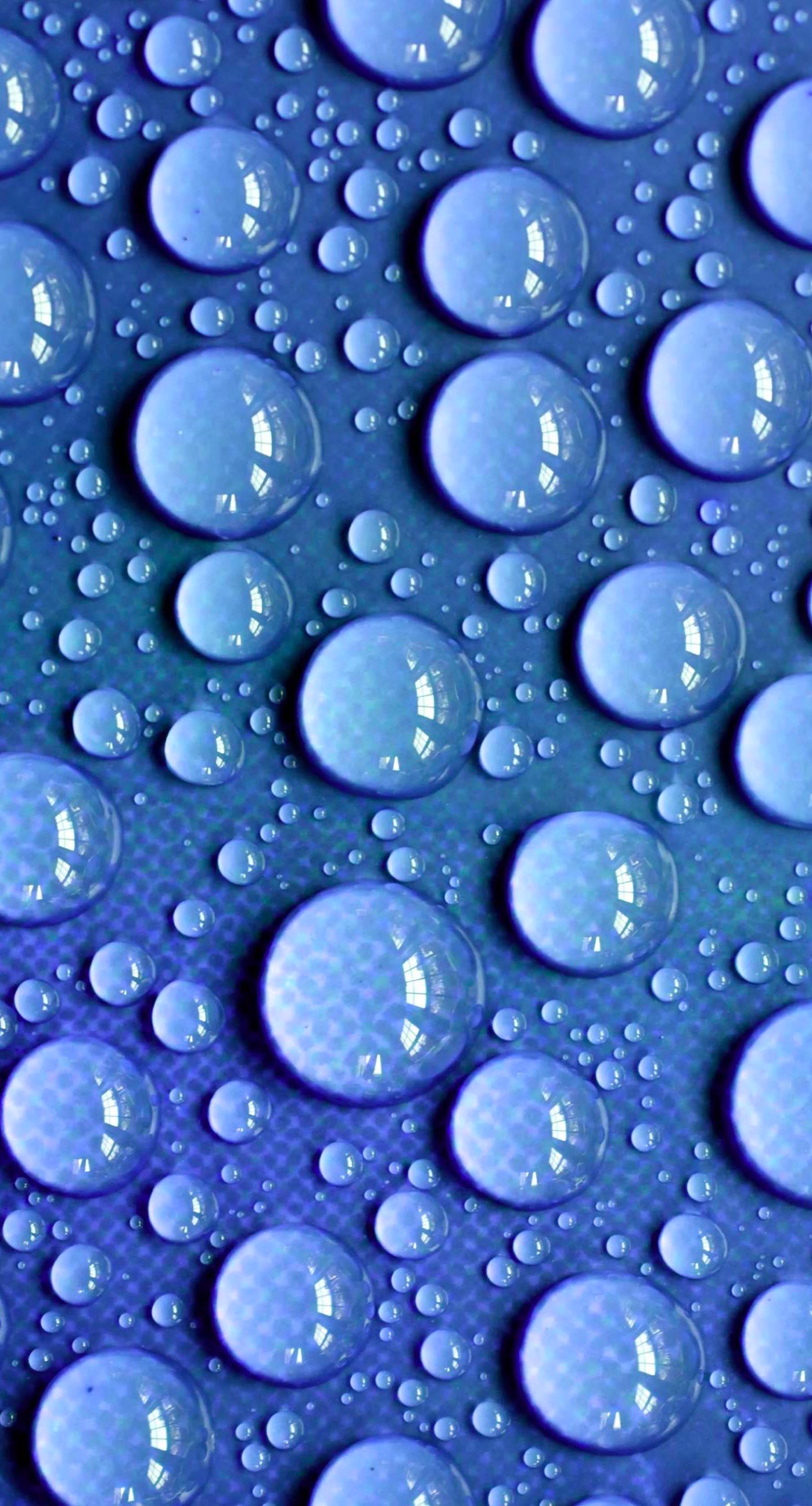 Natural water drops blue. wallpaper.sc iPhone7Plus