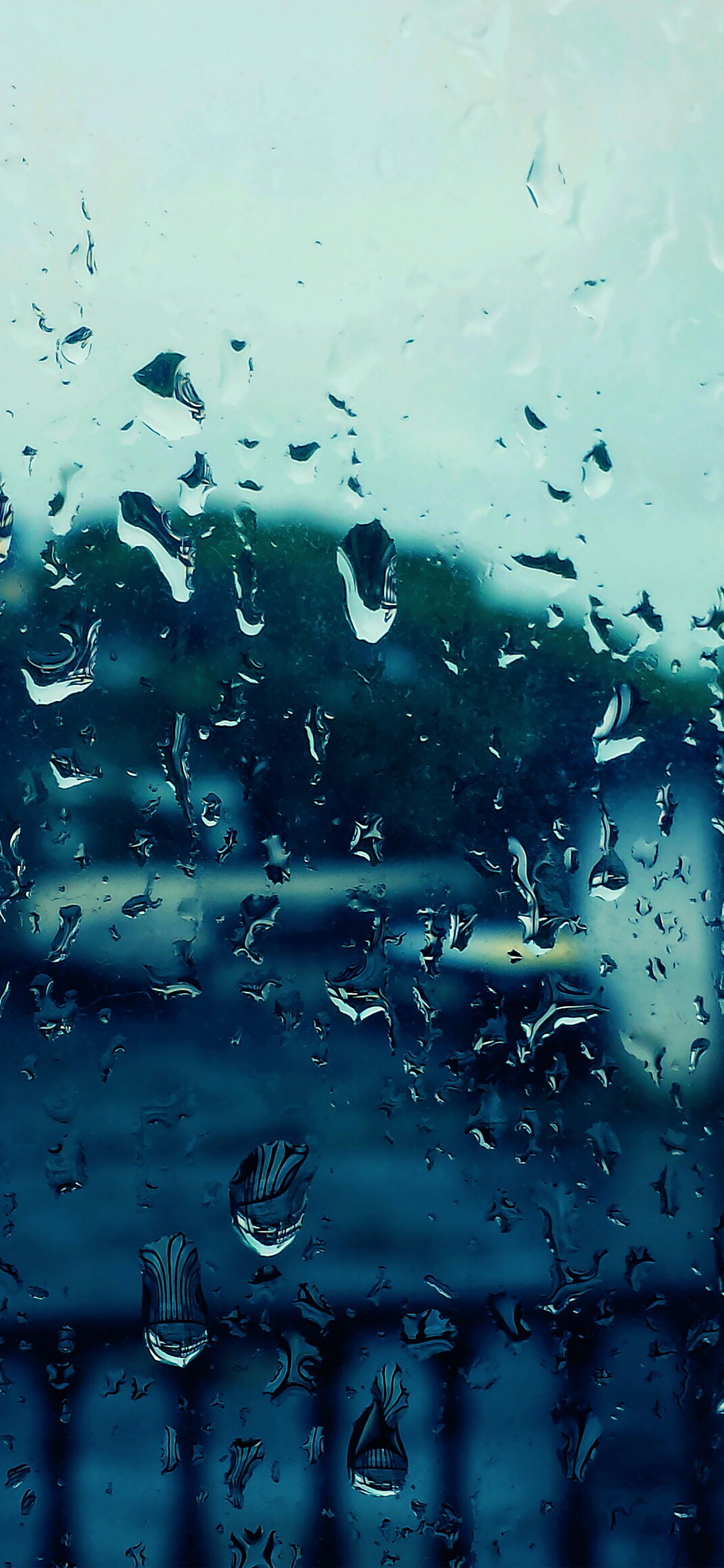 iPhone wallpaper. rain bokeh window drops nature
