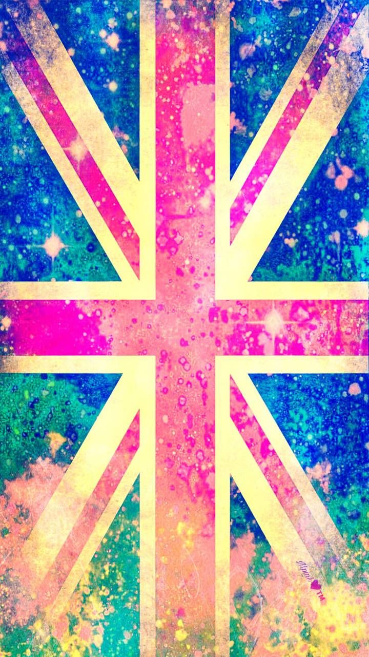 Union Jack Galaxy Wallpaper in Bright Colors