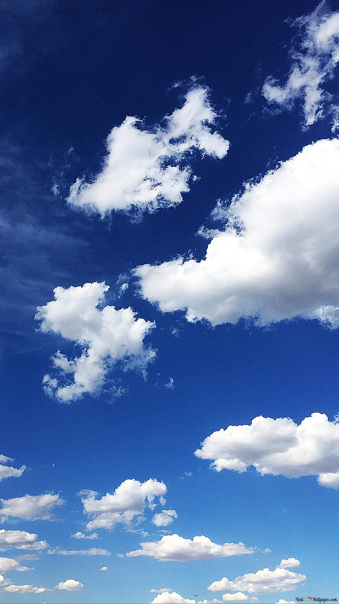 Blue sky and clouds 2K wallpaper download