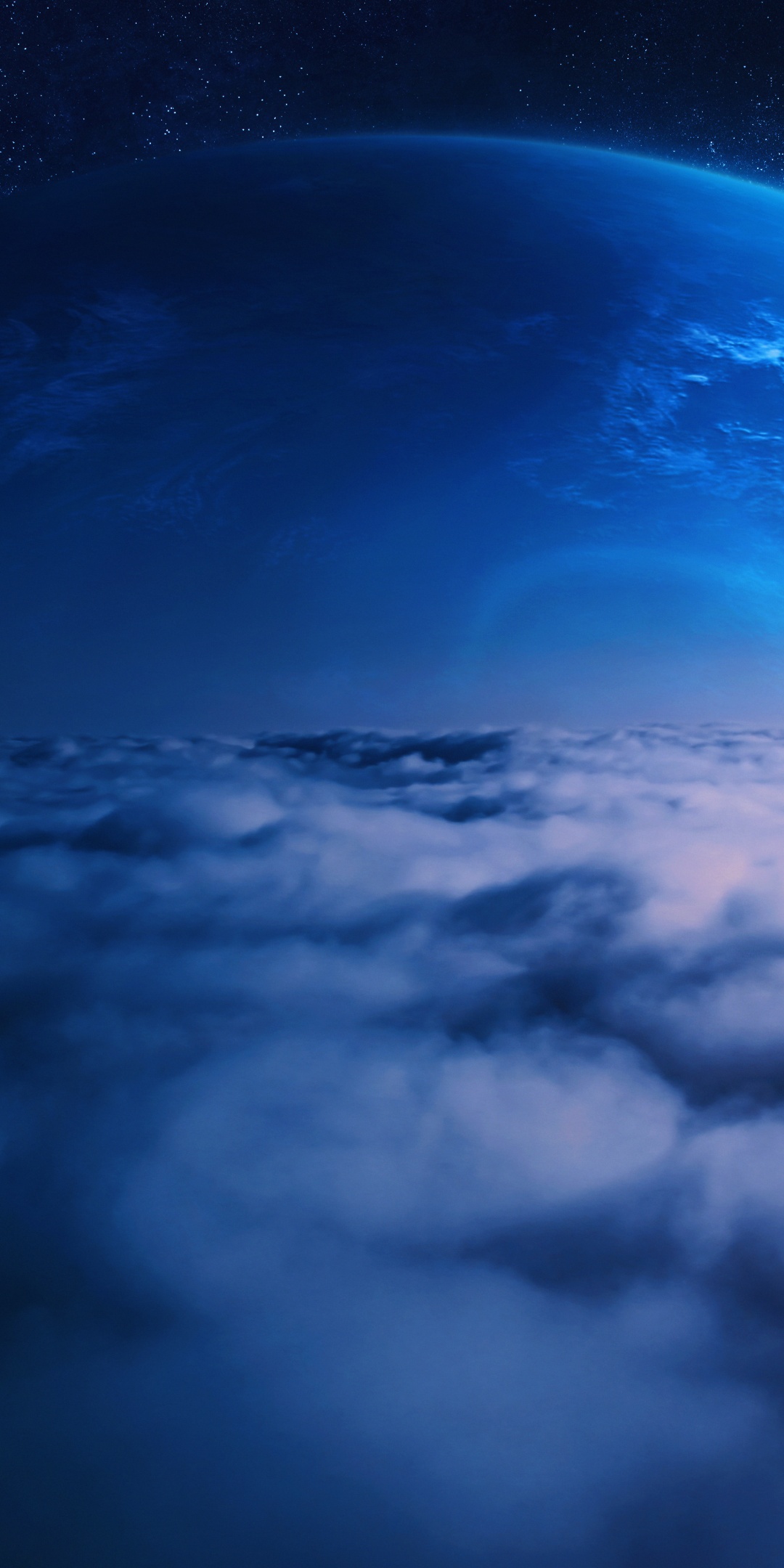 Planet Wallpaper 4K, Above clouds, Blue planet
