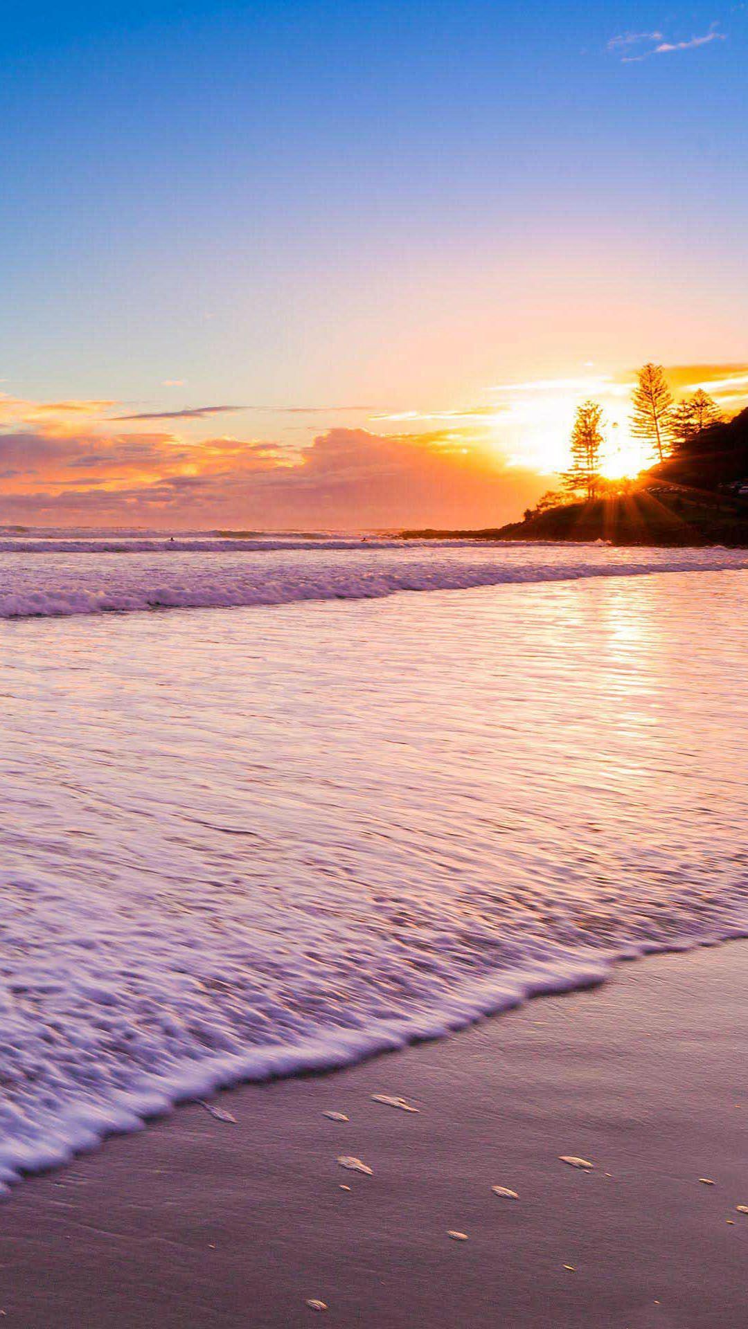 Sunset Beach iPhone Wallpaper, HD Sunset Beach iPhone Background on WallpaperBat