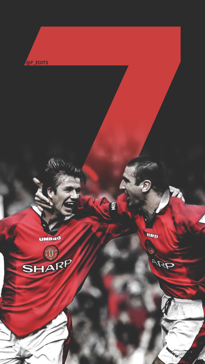 Fredrik Beckham and Eric Cantona. #mufc. iPhone wallpaper and icon