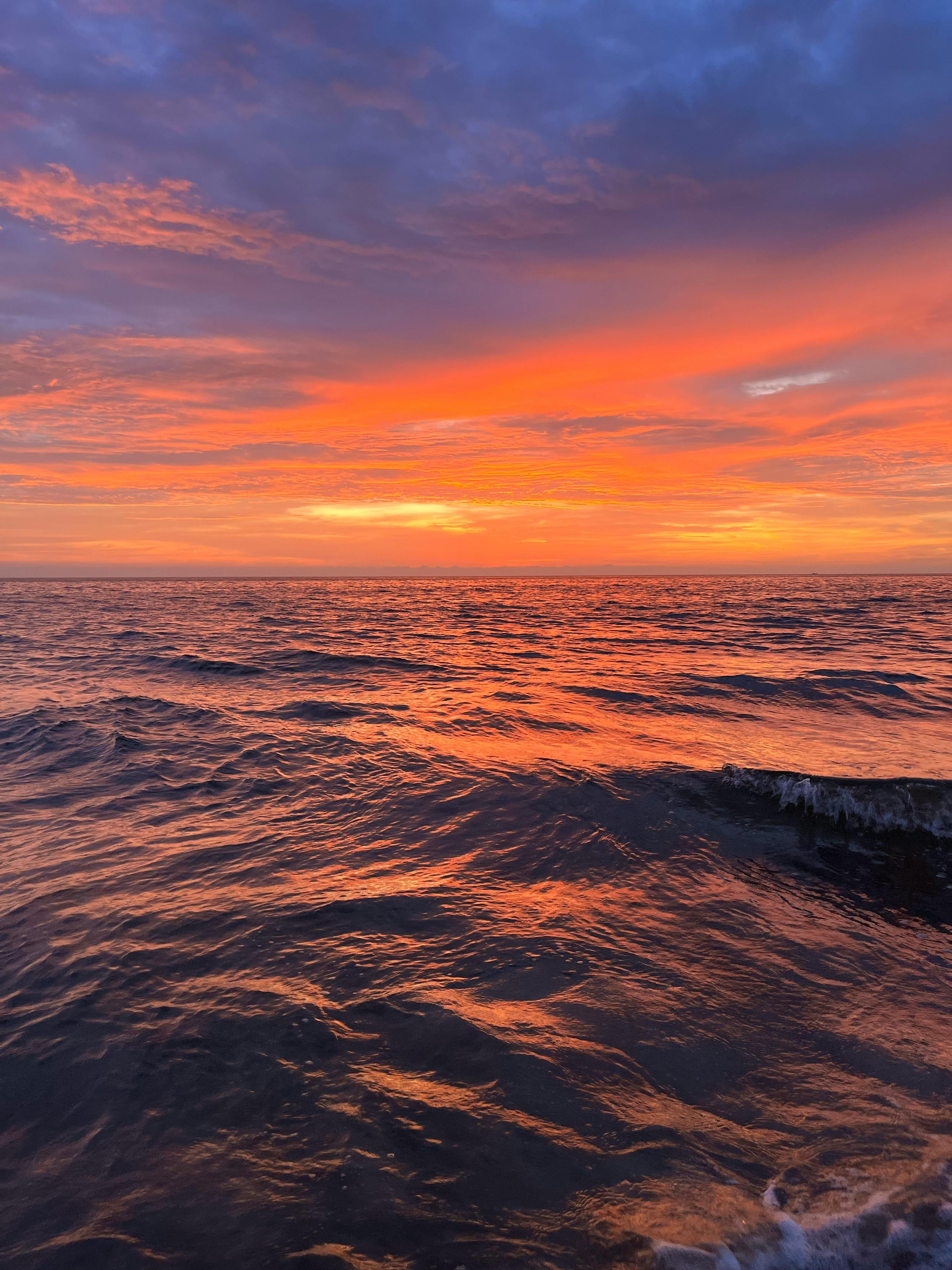 A Scenic Sunset at Sea · Free