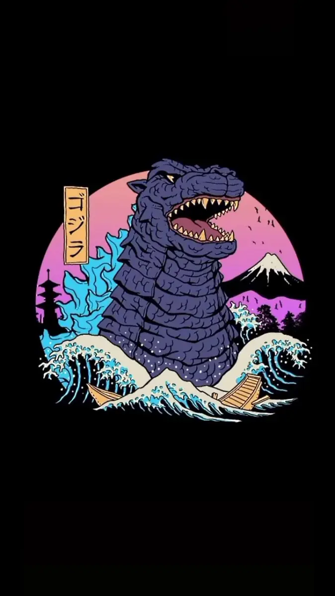 Retro Japan godzilla wallpaper