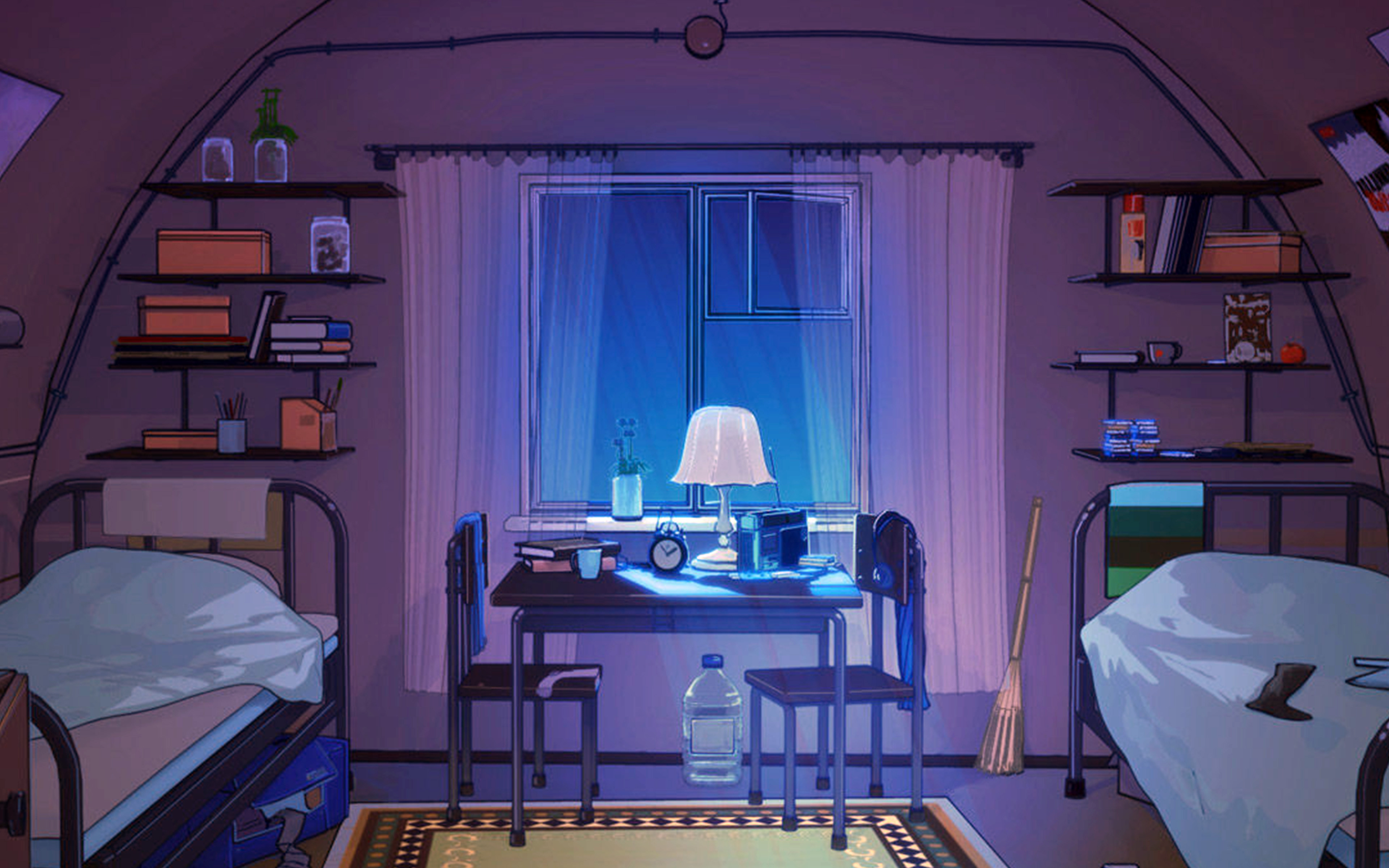 wallpaper for desktop, laptop. arsenic painting purple room art illustration