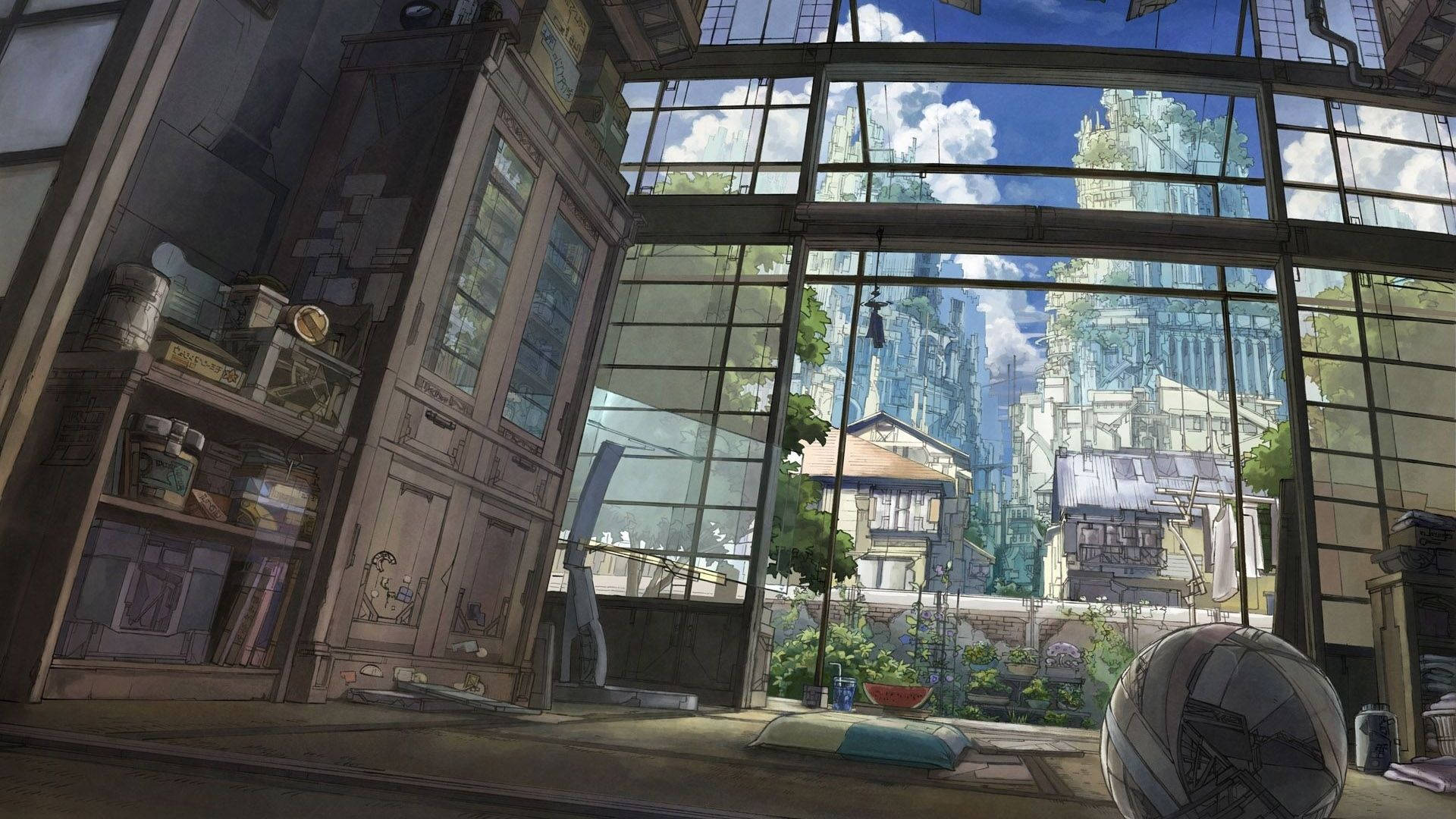 Download Open Anime Room Wallpaper