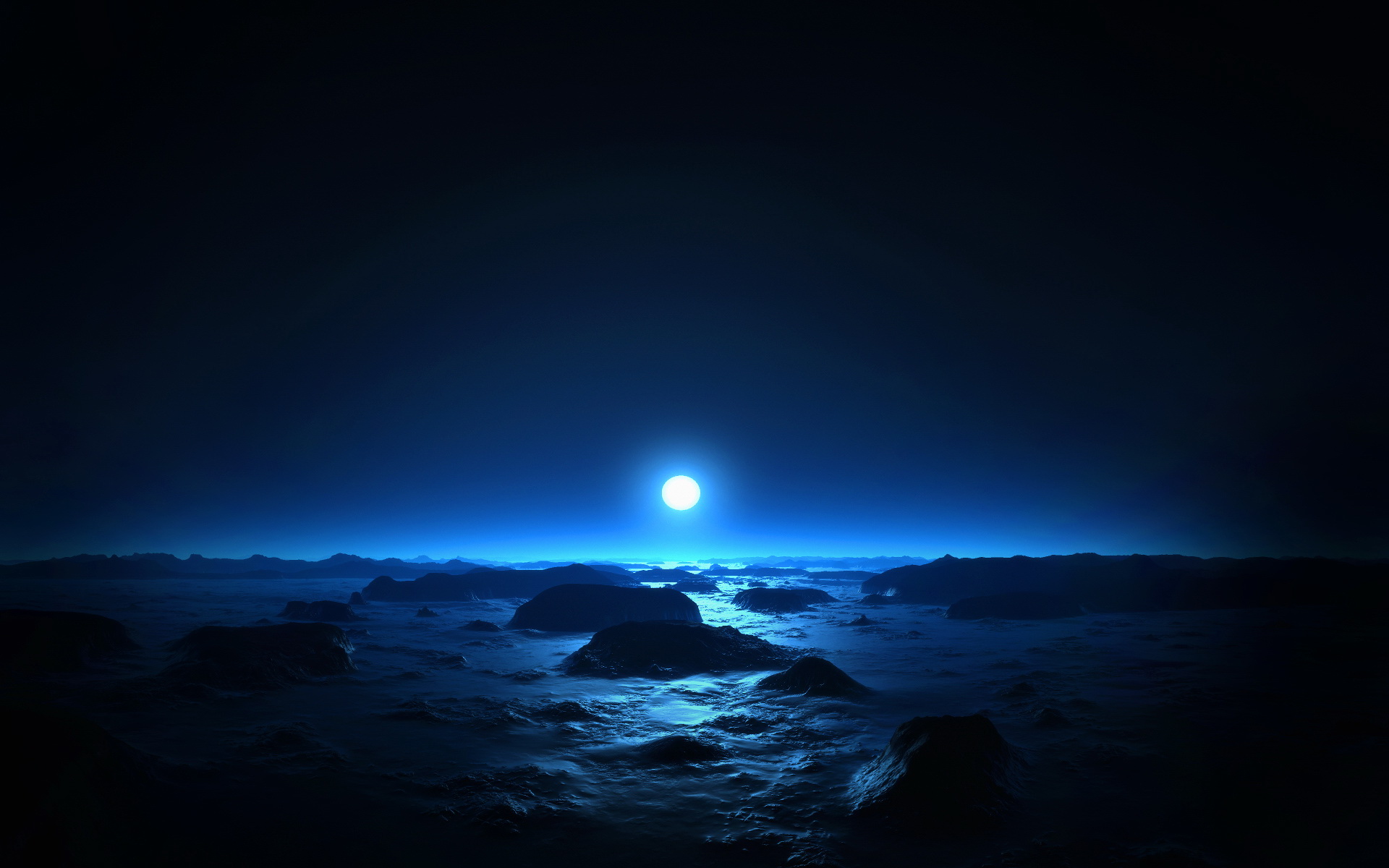 Space Sunset on The Cold Planet / Good
