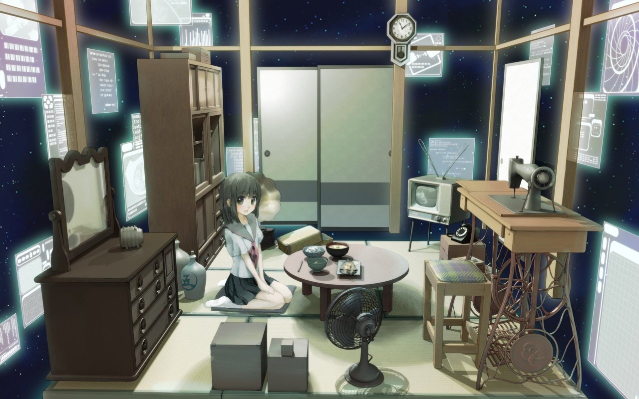 Girl in the room Desktop wallpaper 1280x800